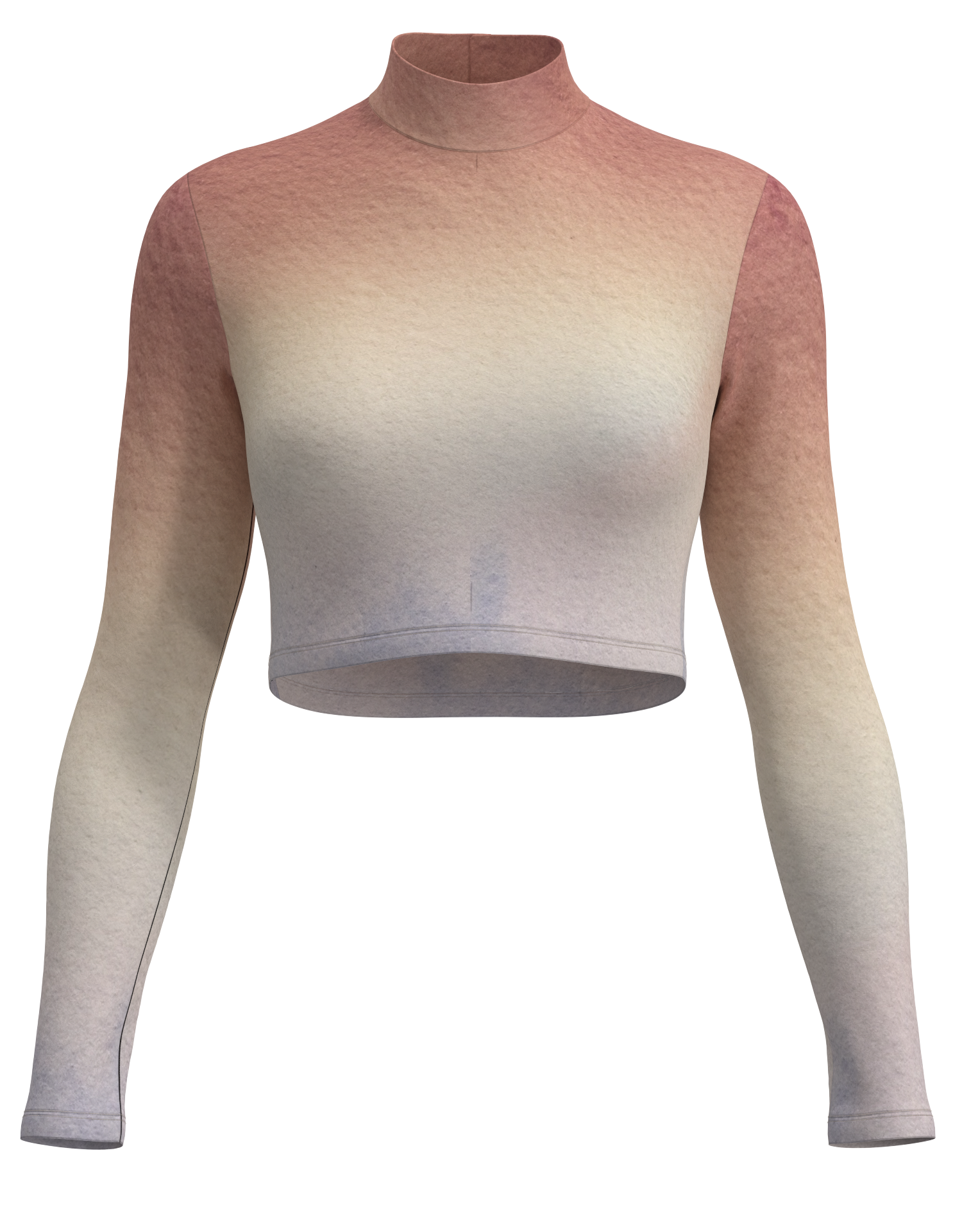Mock Neck Long Sleeve Crop Top