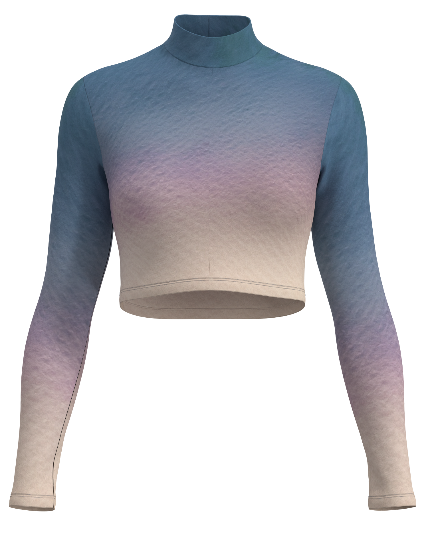 Mock Neck Long Sleeve Crop Top