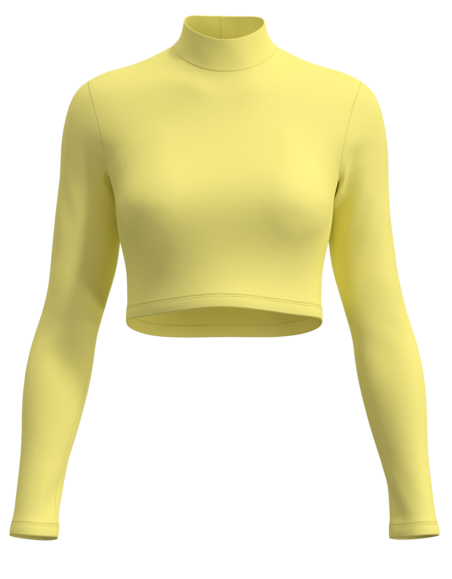 Mock Neck Long Sleeve Crop Top