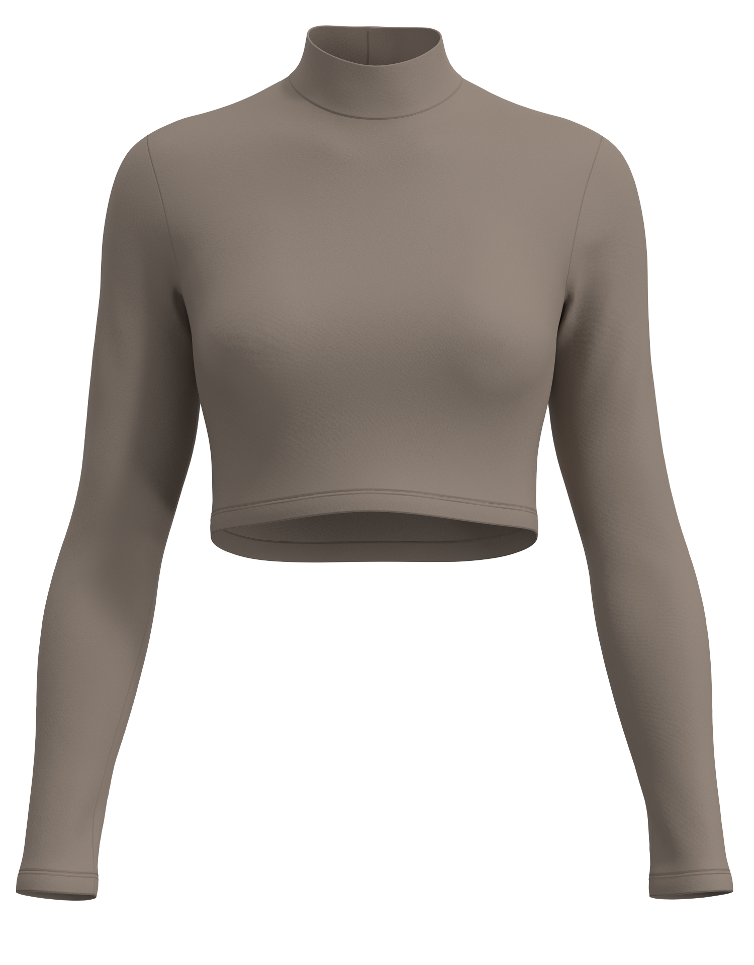 Mock Neck Long Sleeve Crop Top
