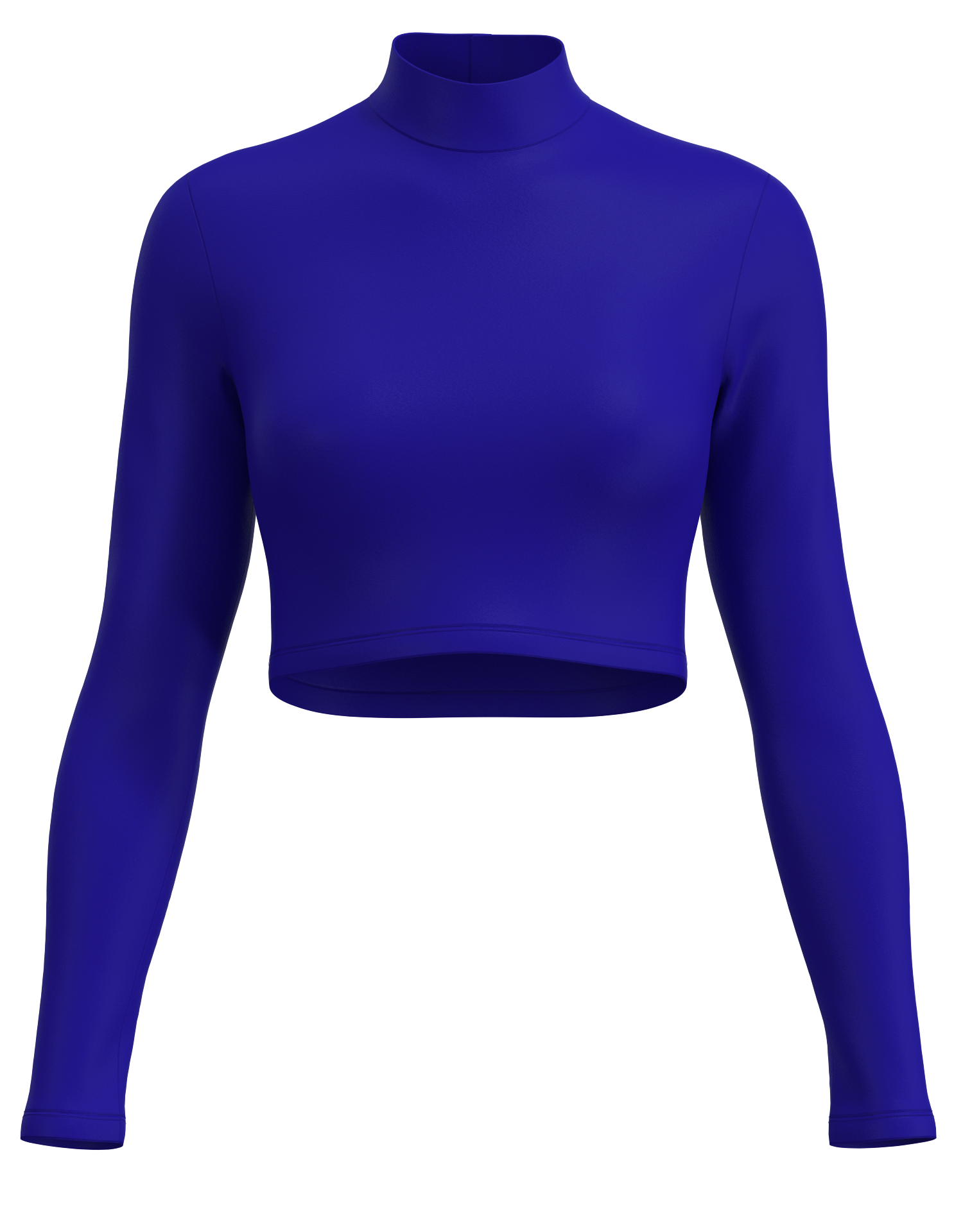 Mock Neck Long Sleeve Crop Top