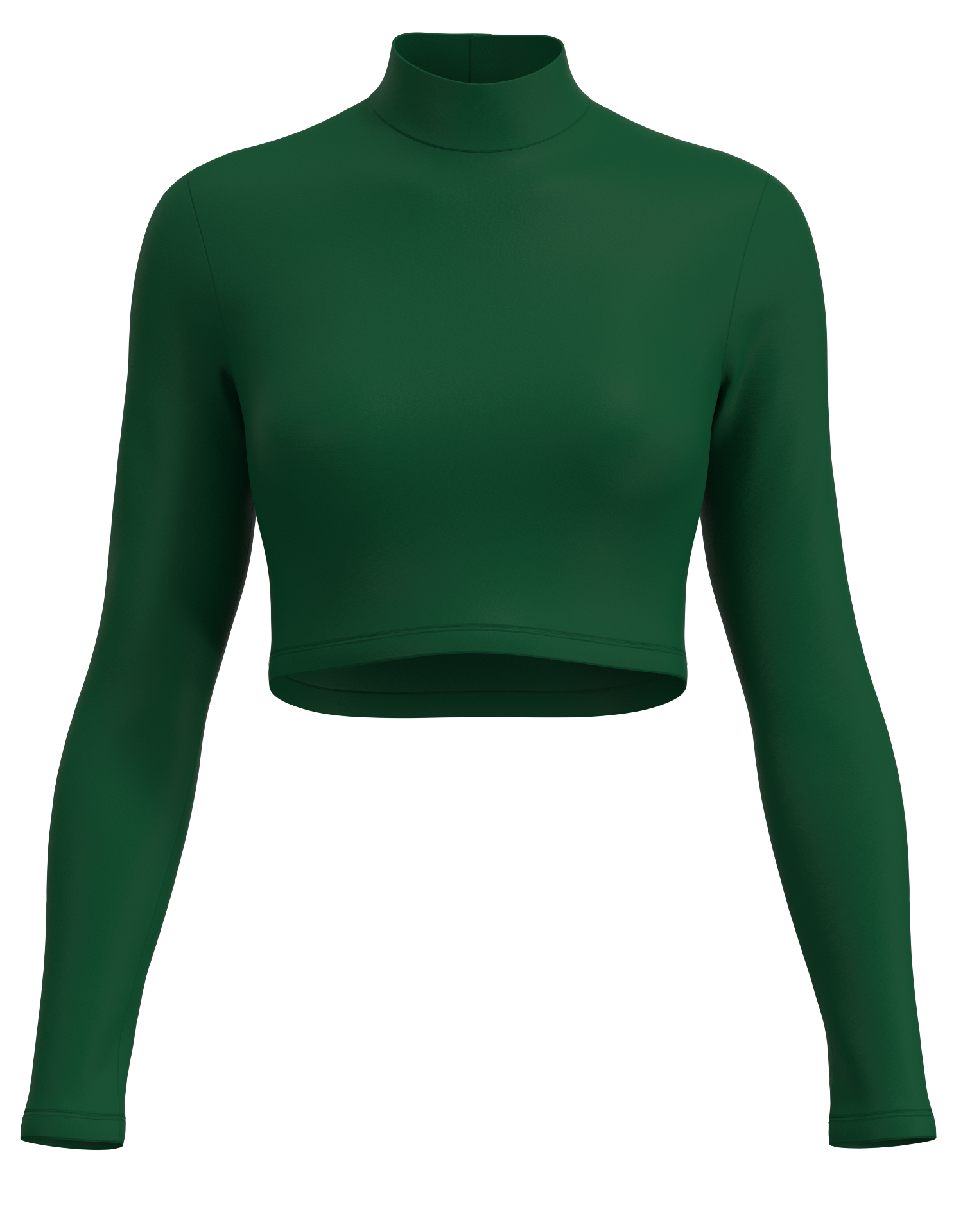 Mock Neck Long Sleeve Crop Top