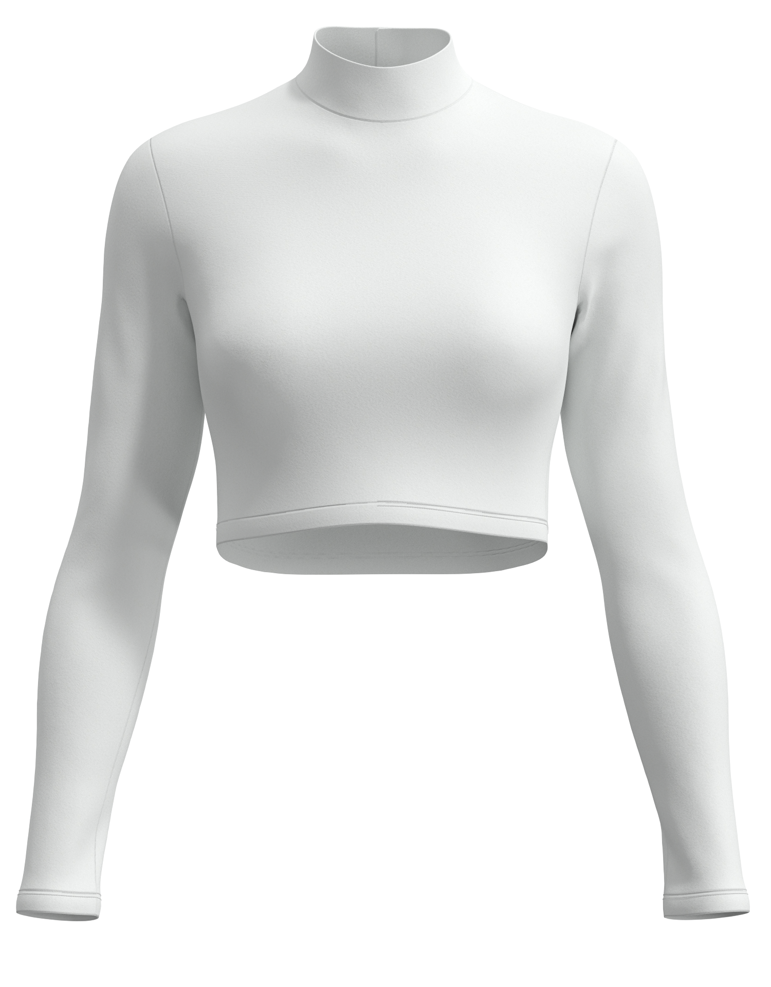 Mock Neck Long Sleeve Crop Top