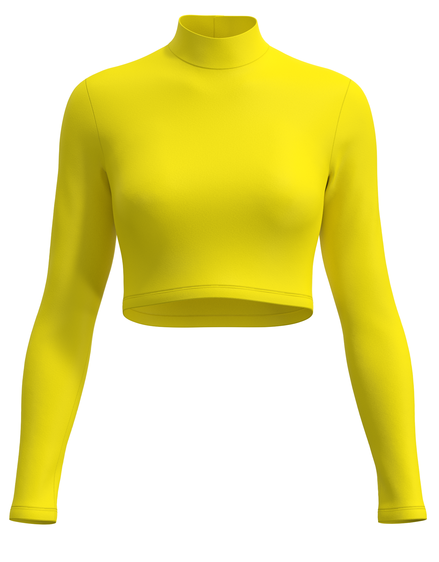 Mock Neck Long Sleeve Crop Top