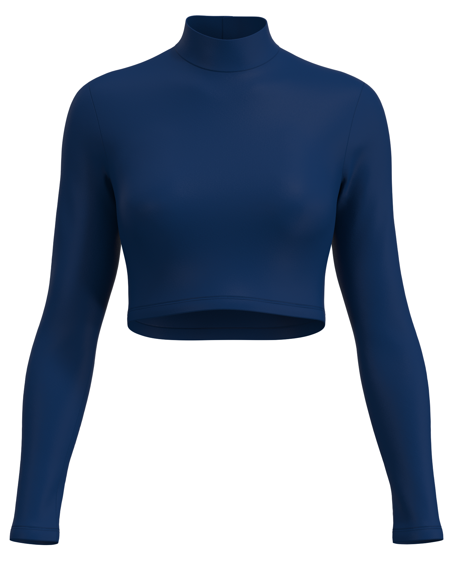 Mock Neck Long Sleeve Crop Top
