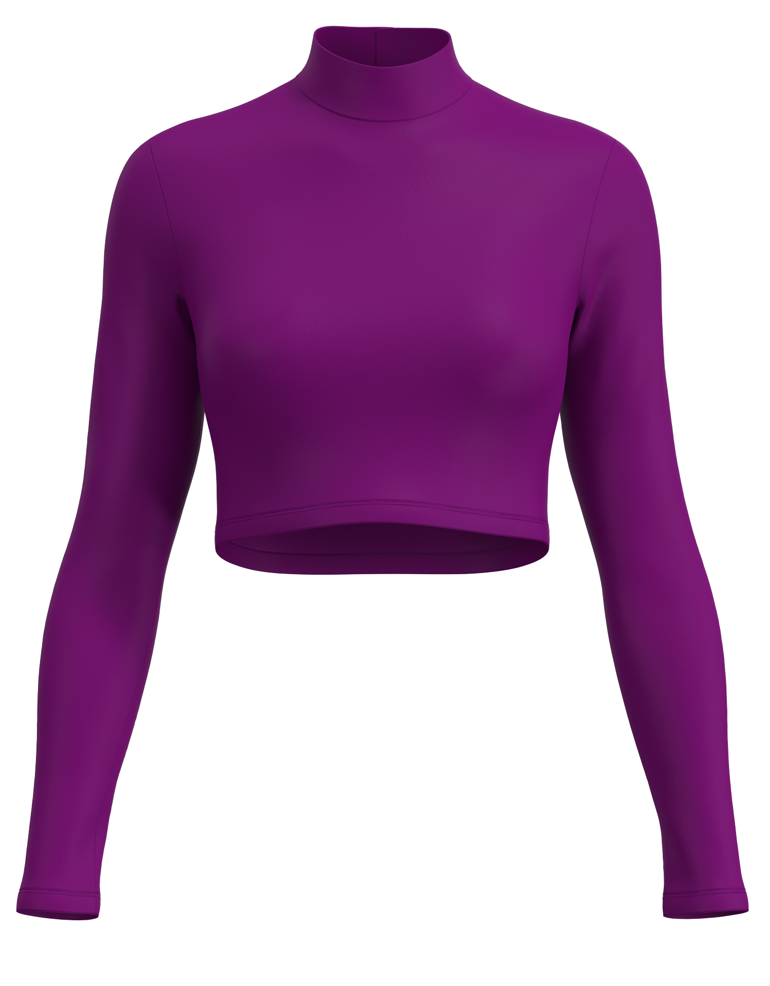 Mock Neck Long Sleeve Crop Top
