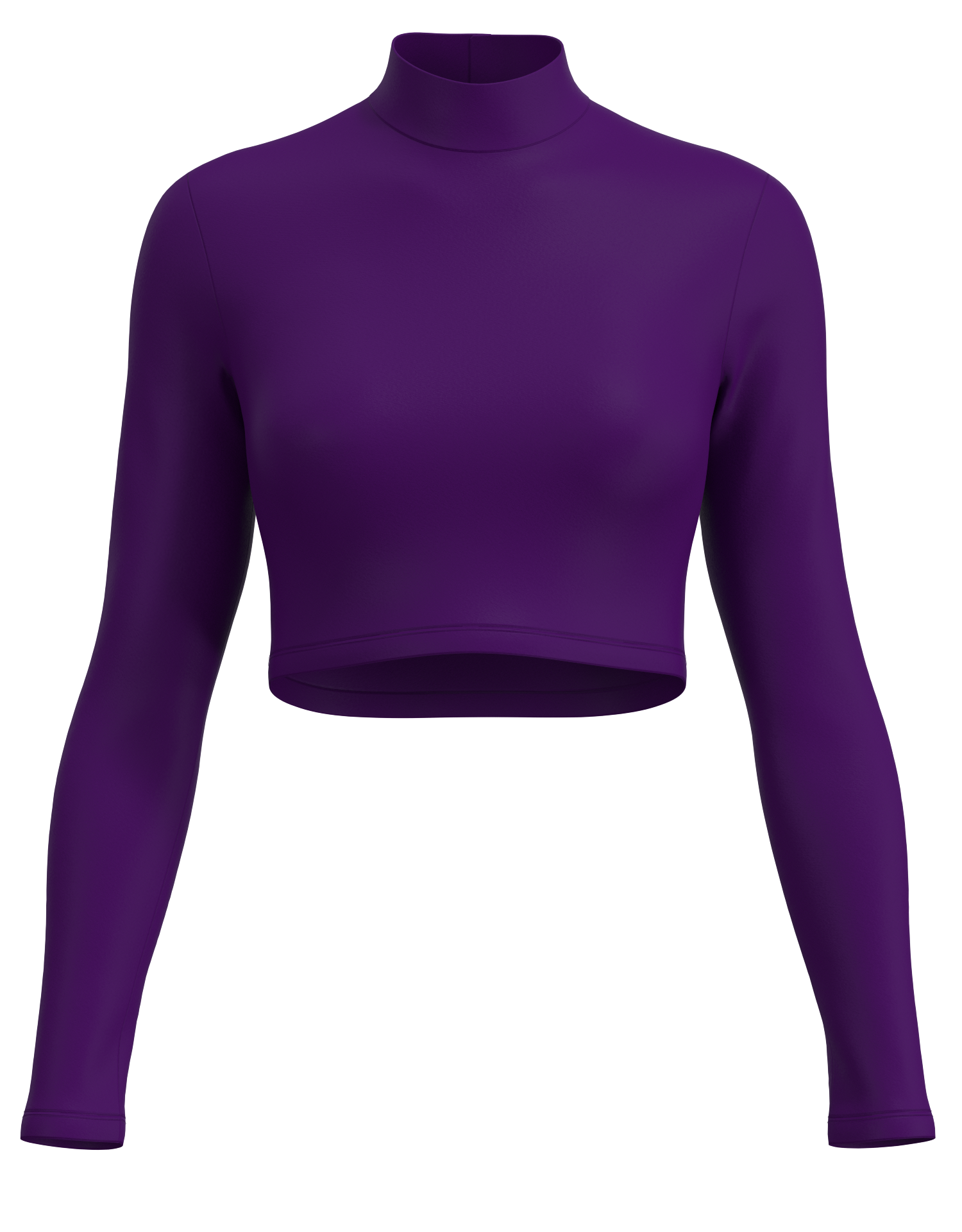 Mock Neck Long Sleeve Crop Top
