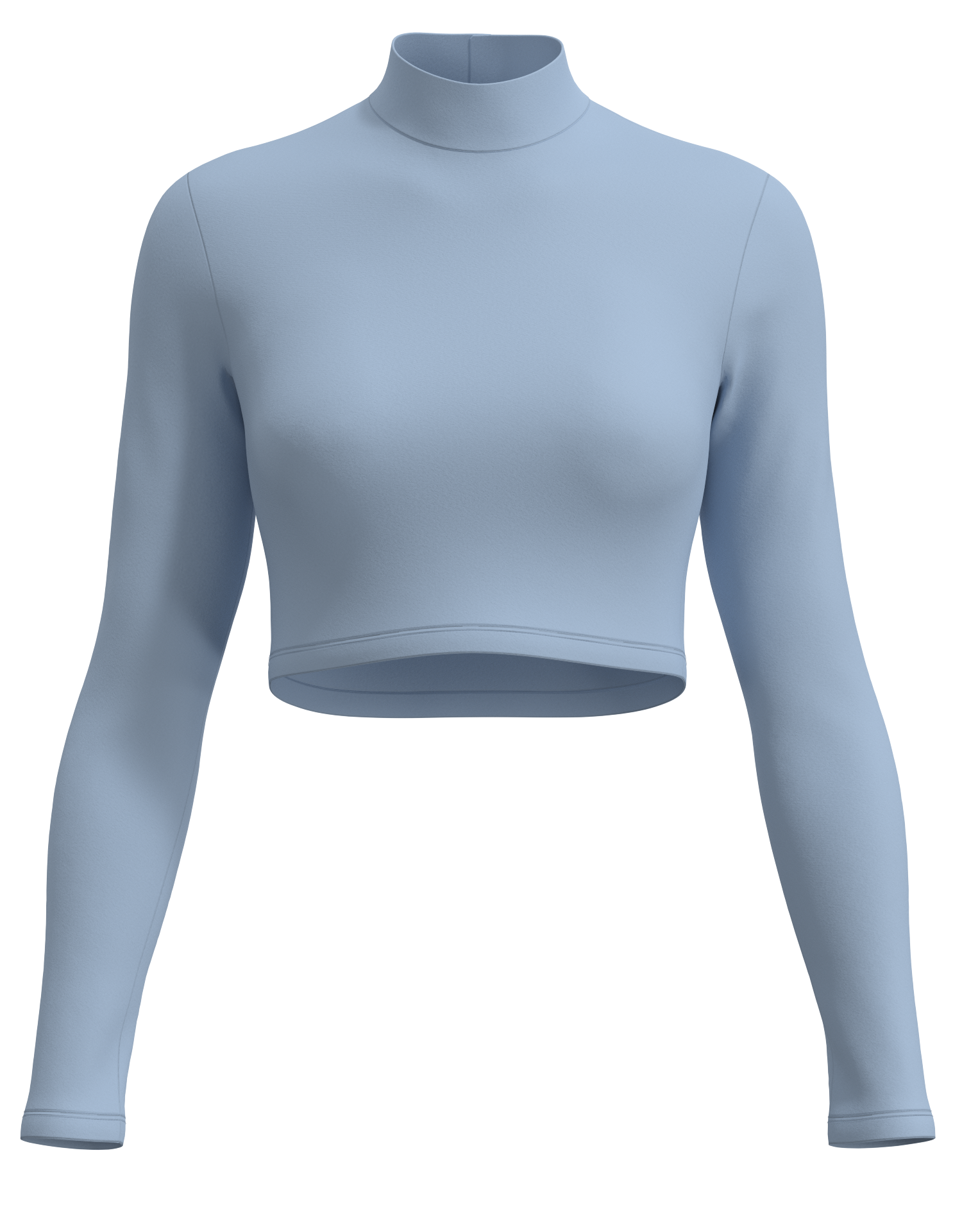 Mock Neck Long Sleeve Crop Top