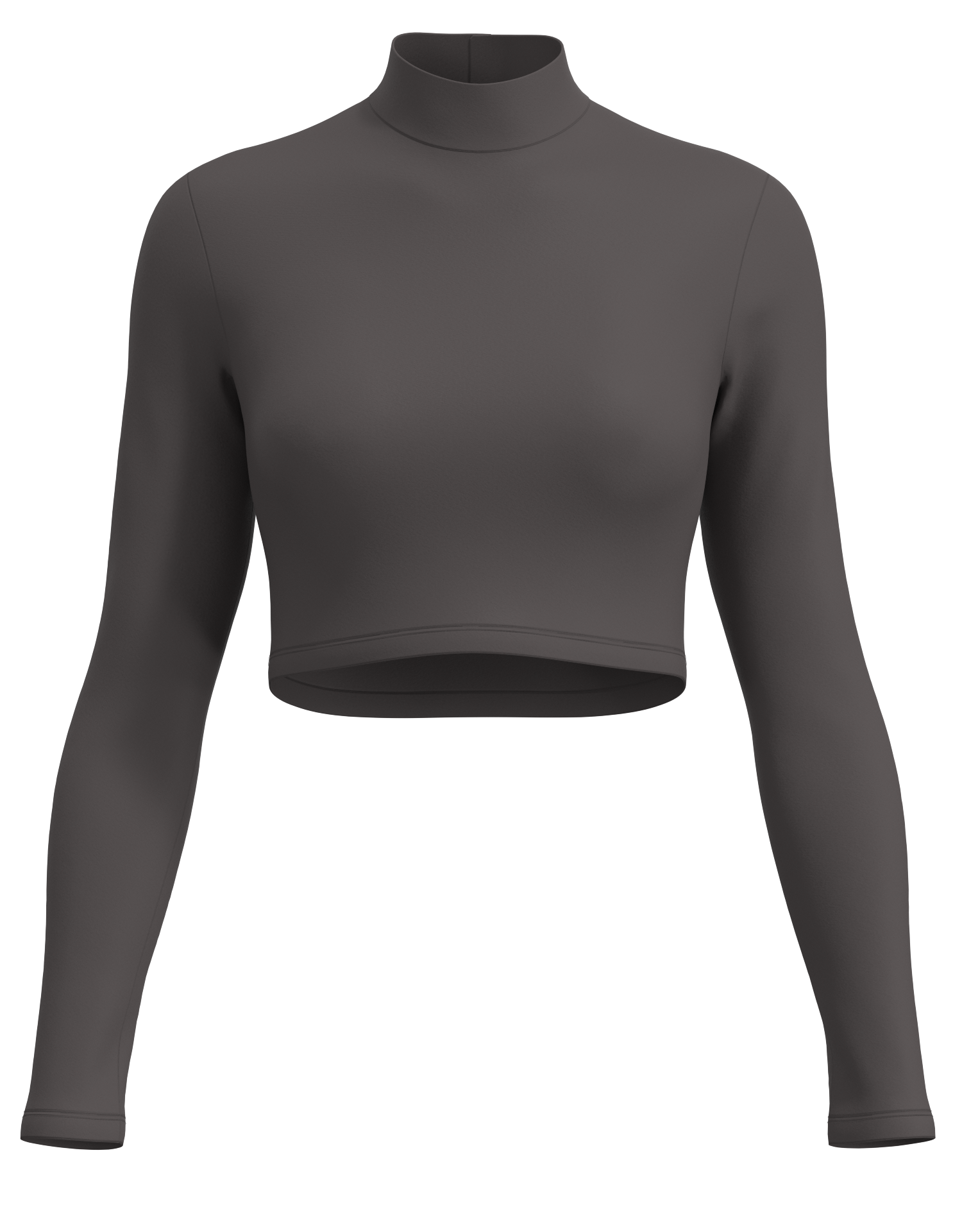 Mock Neck Long Sleeve Crop Top