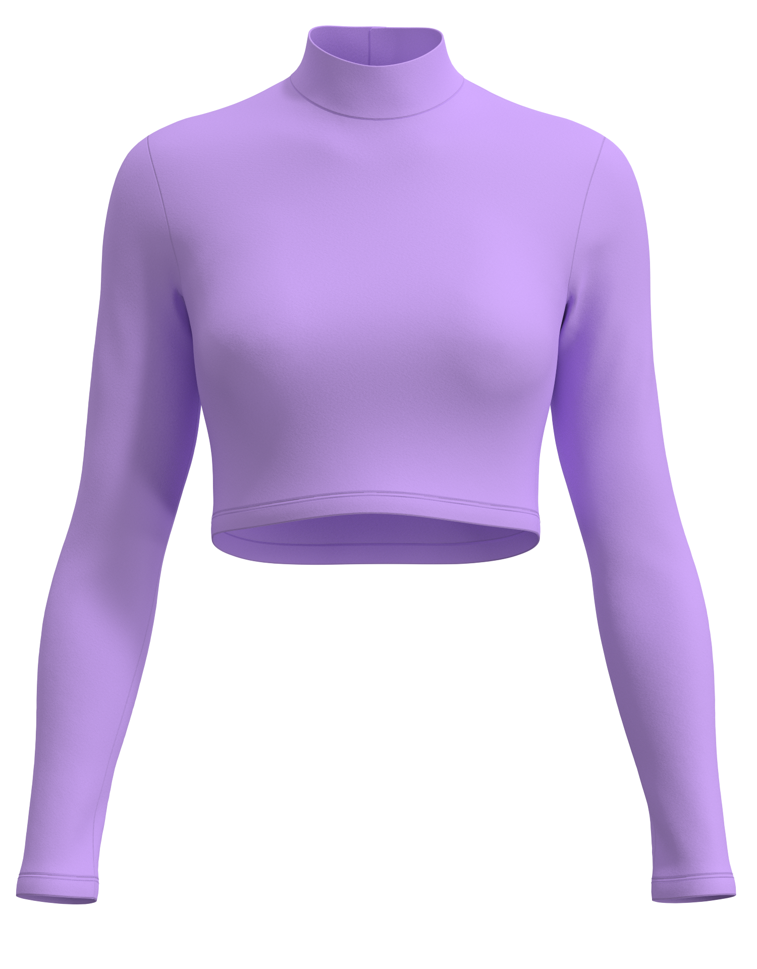 Mock Neck Long Sleeve Crop Top