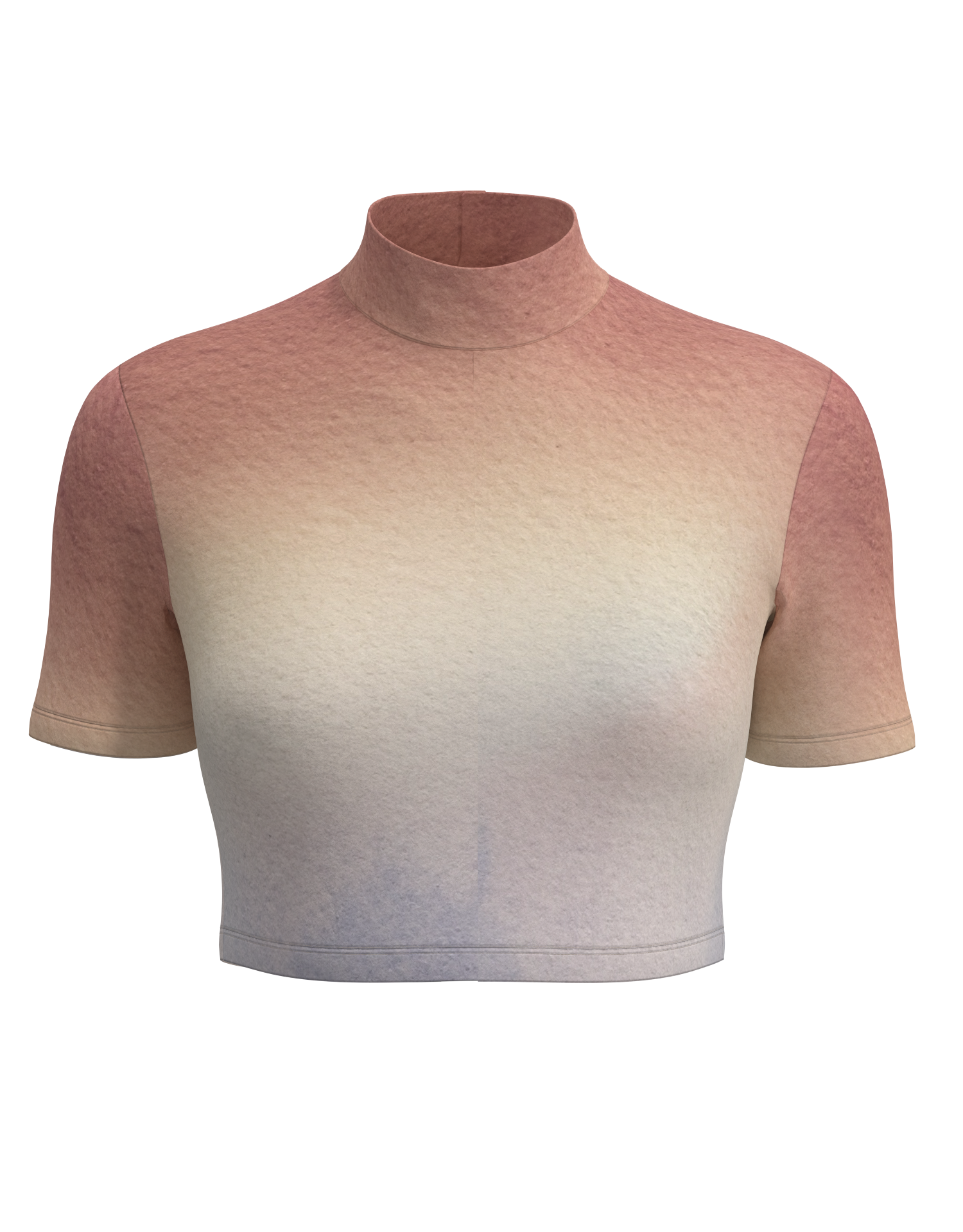 Mock Neck Short Sleeve Crop Top