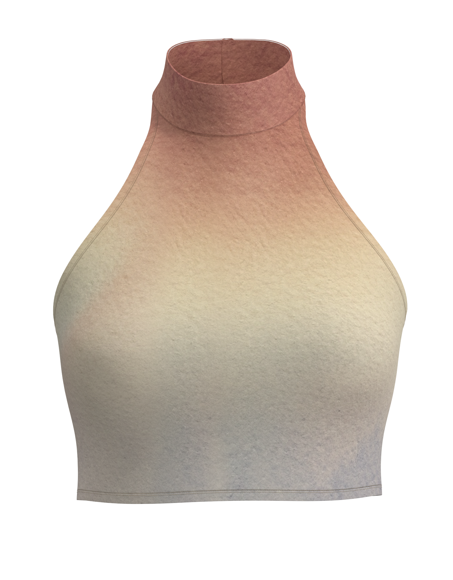 Mock Neck Halter Crop Top