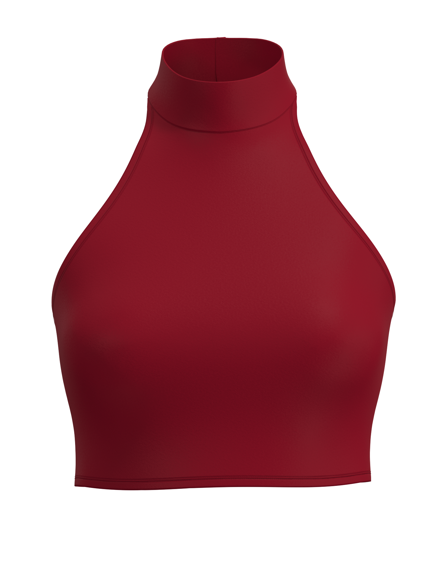 Mock Neck Halter Crop Top