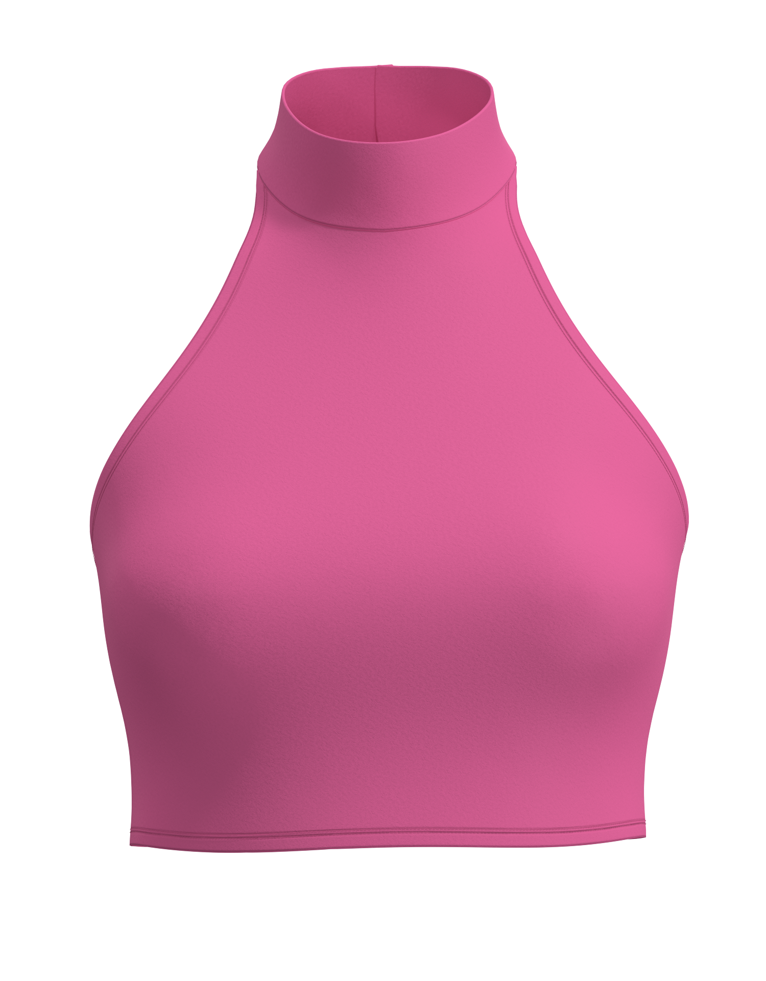 Mock Neck Halter Crop Top