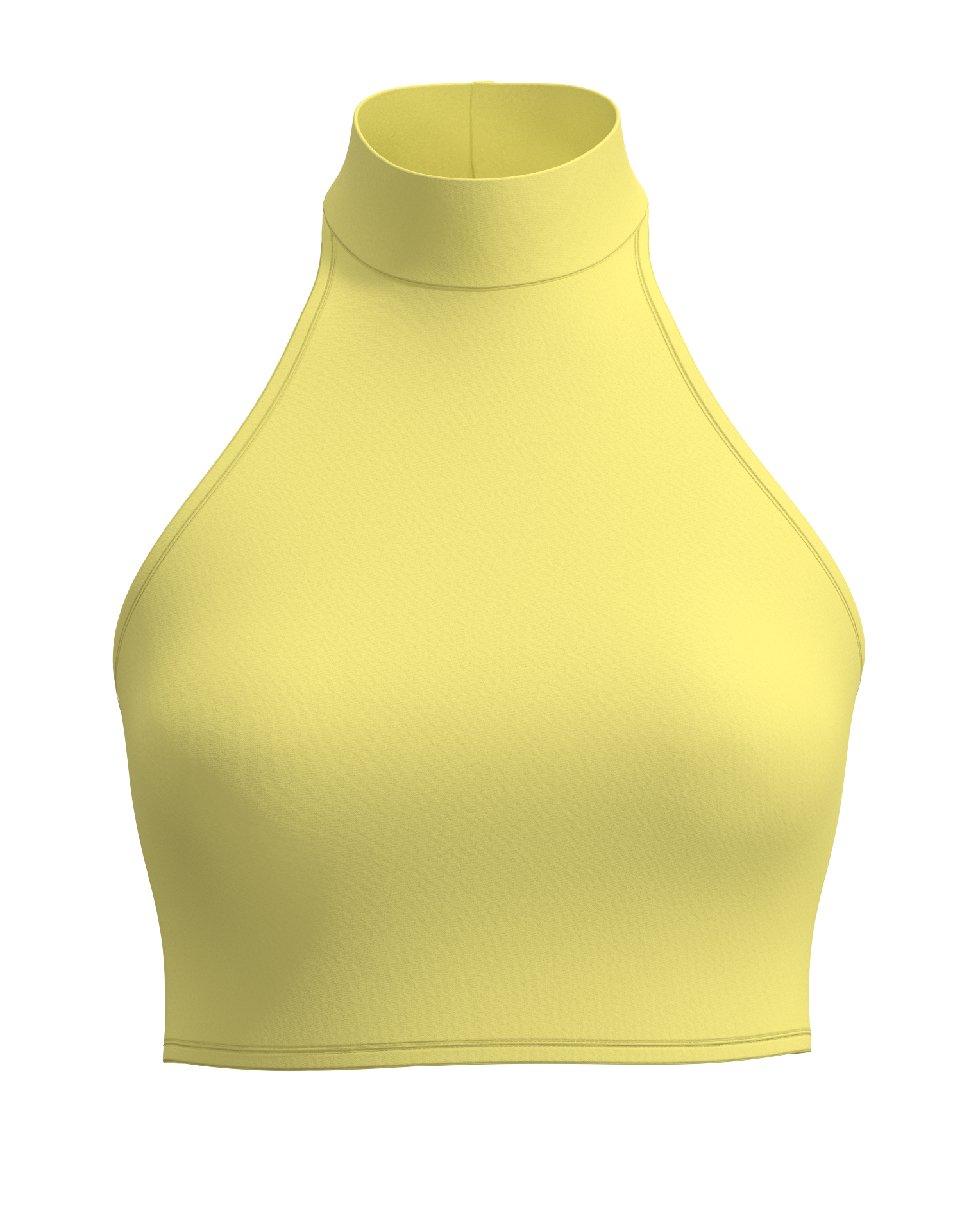 Mock Neck Halter Crop Top