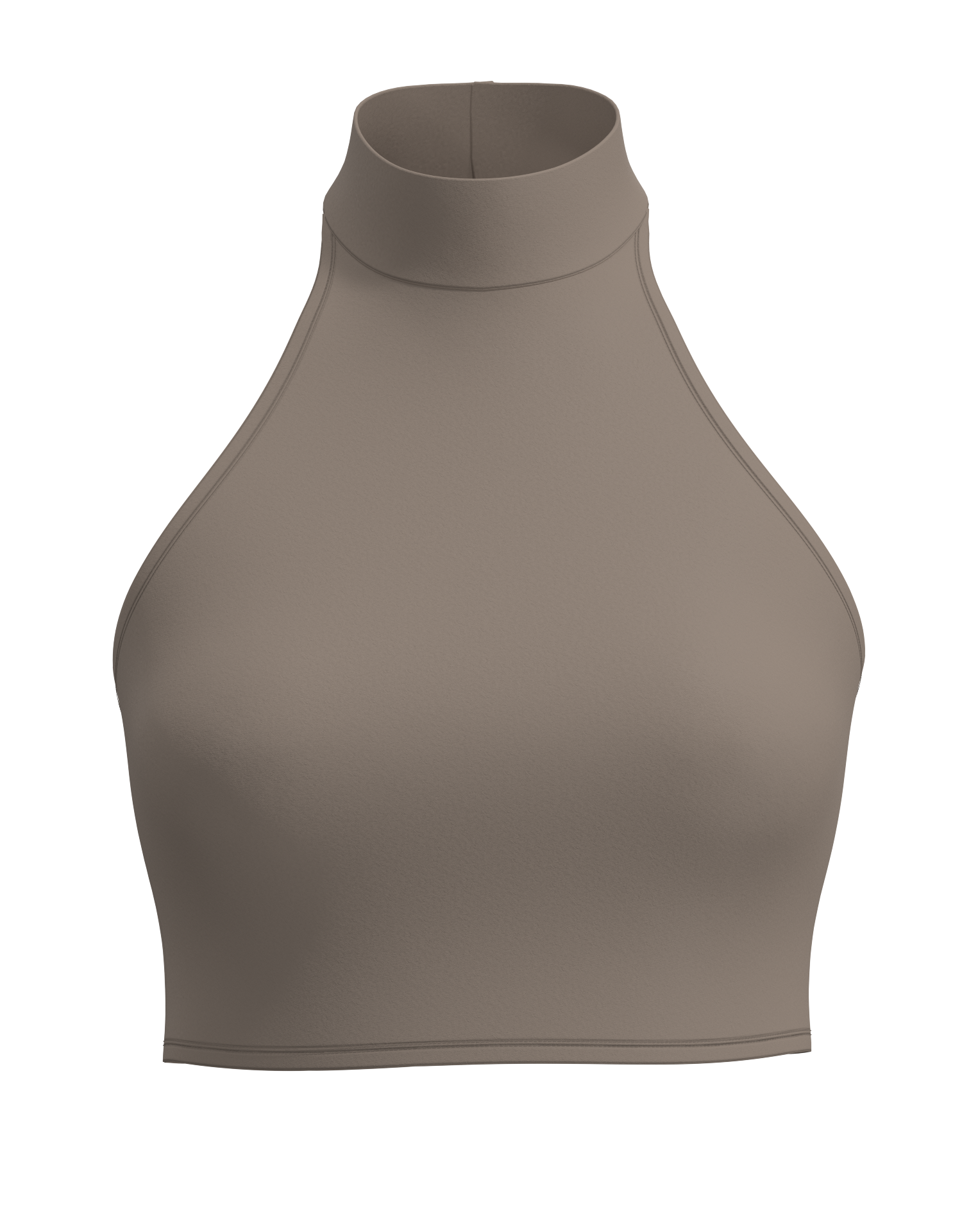 Mock Neck Halter Crop Top