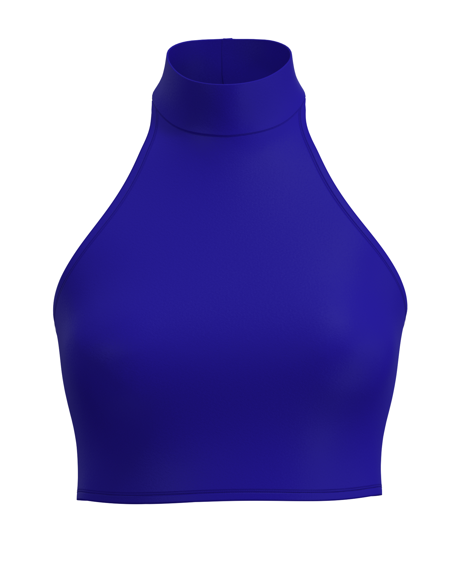 Mock Neck Halter Crop Top