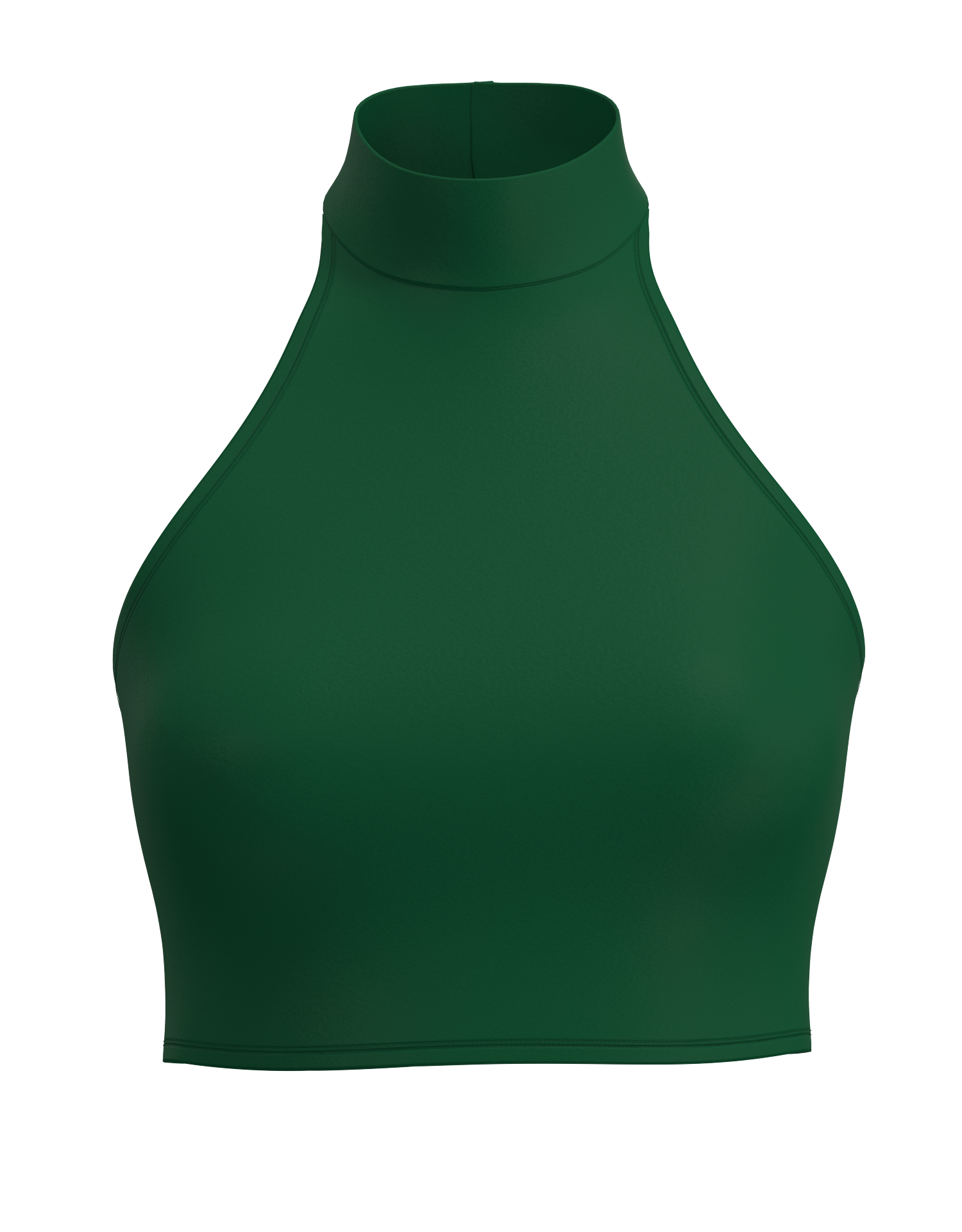 Mock Neck Halter Crop Top