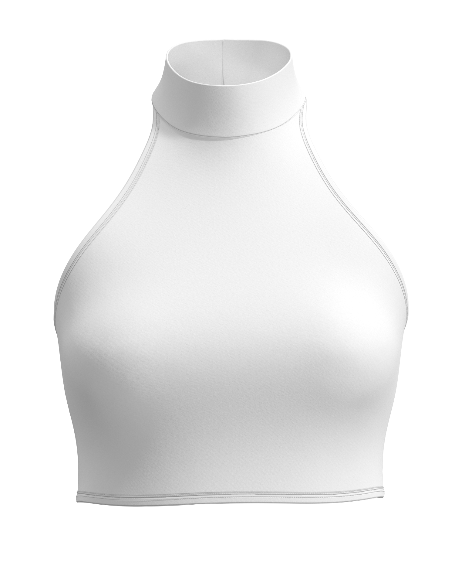 Mock Neck Halter Crop Top