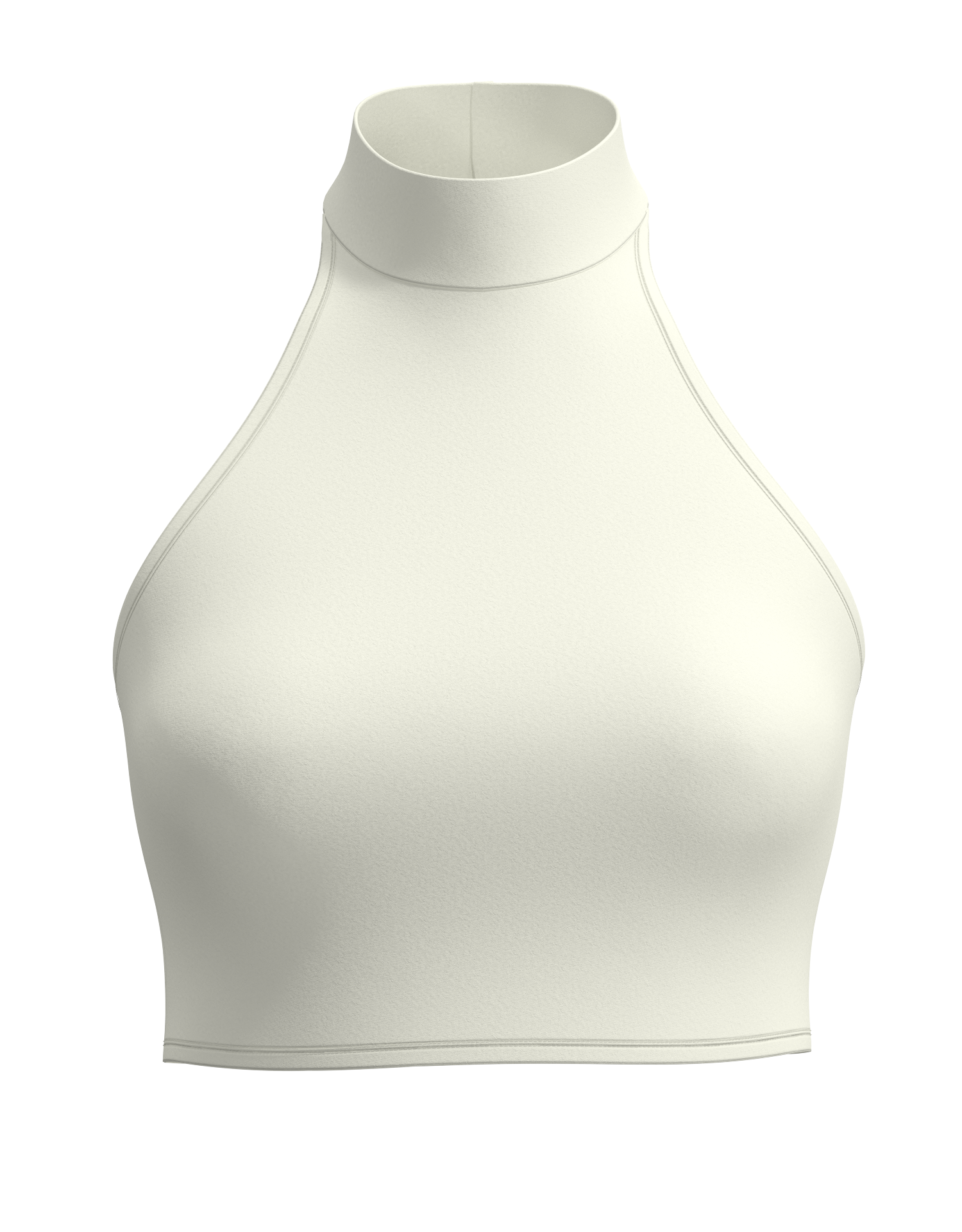 Mock Neck Halter Crop Top