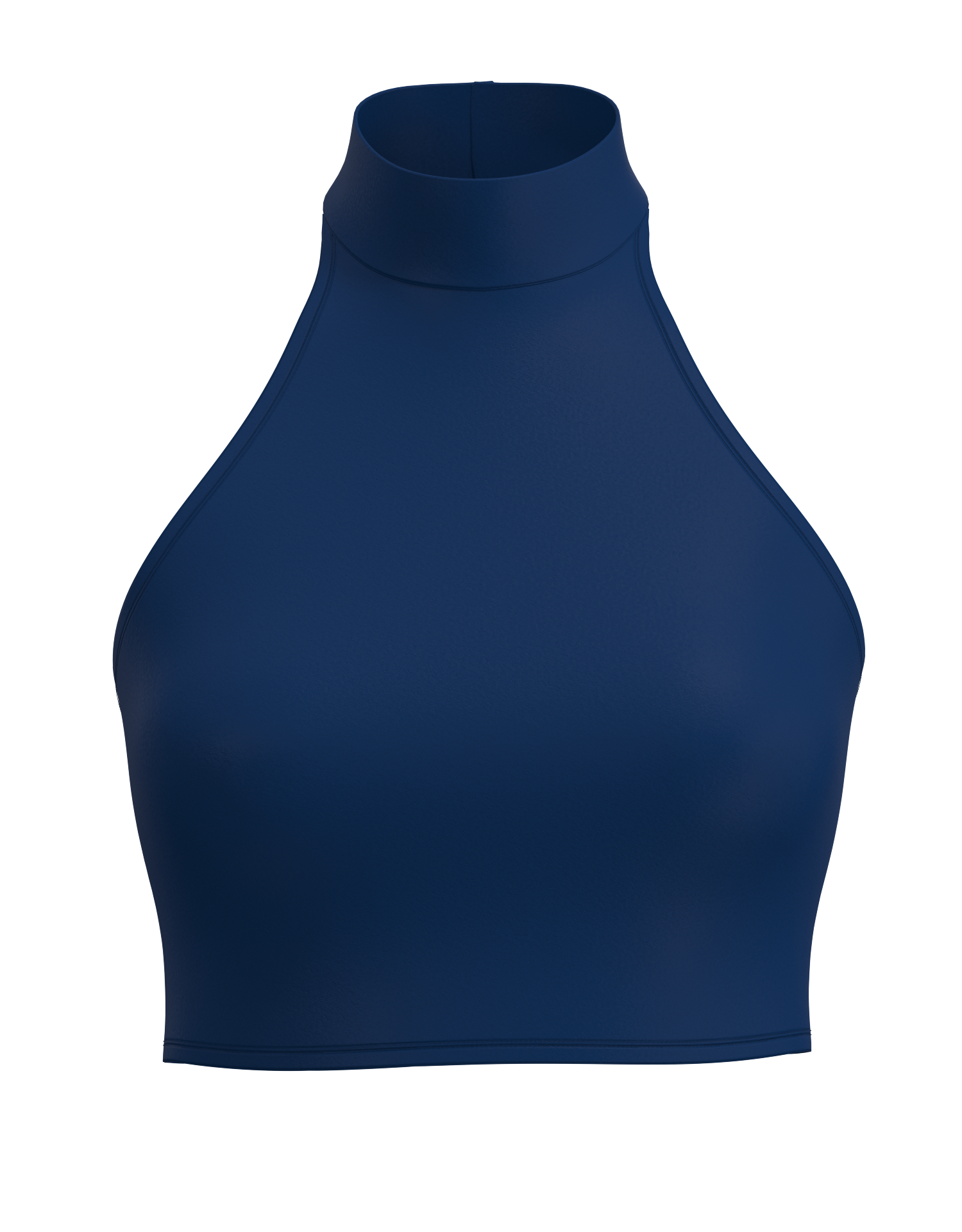 Mock Neck Halter Crop Top