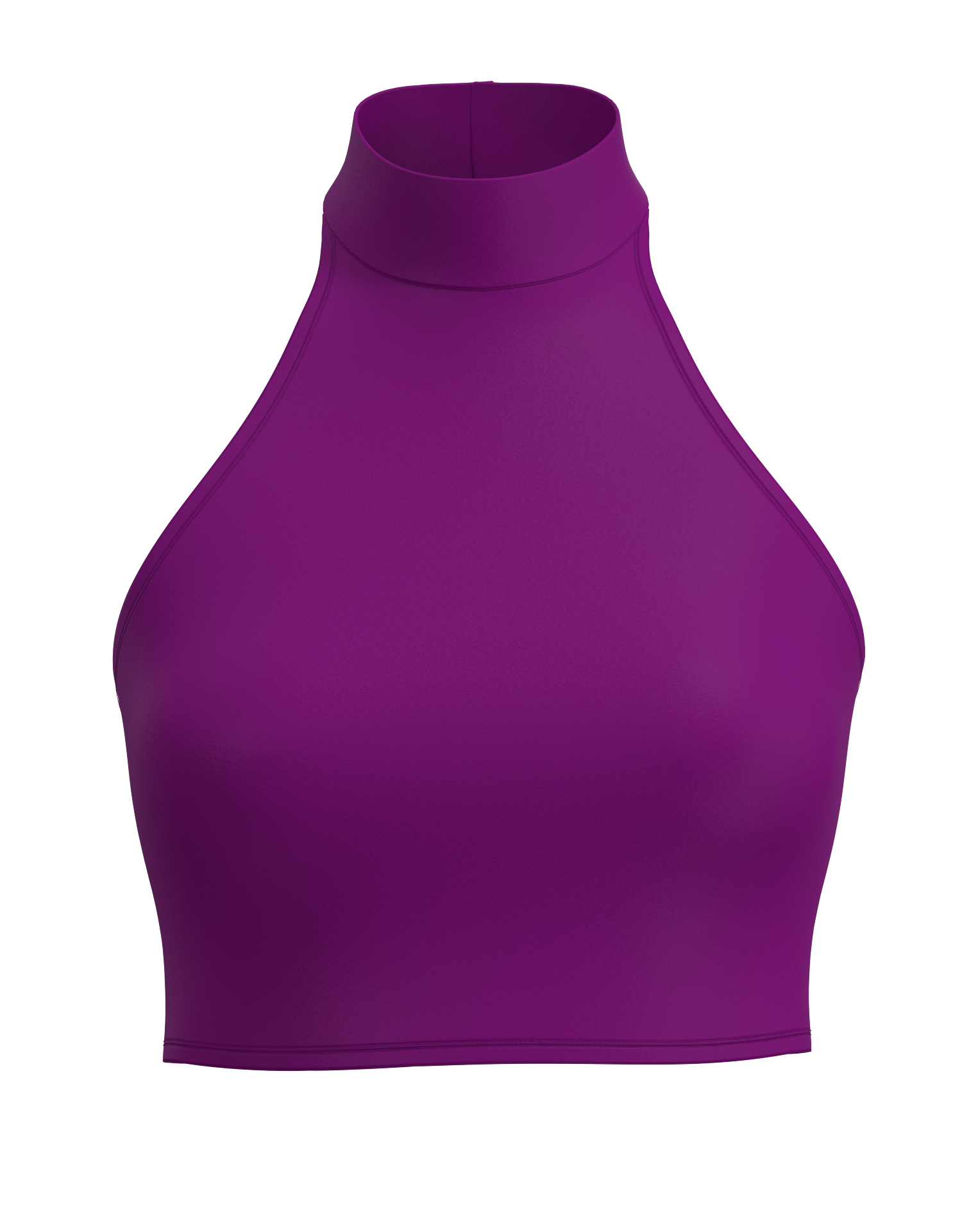 Mock Neck Halter Crop Top