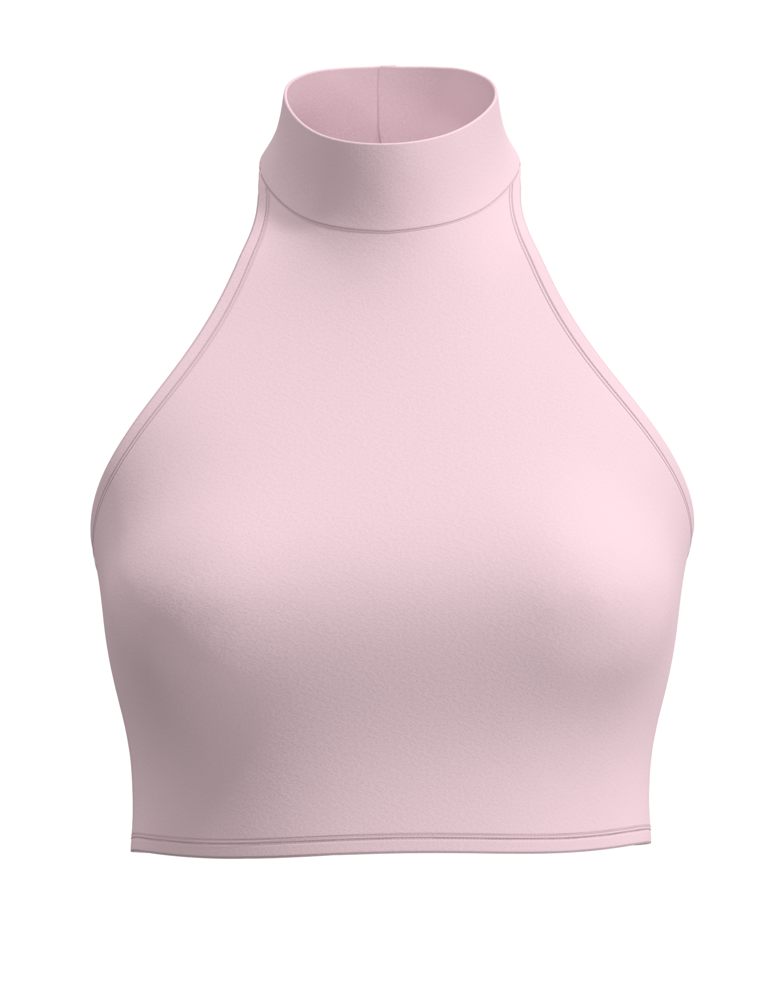 Mock Neck Halter Crop Top