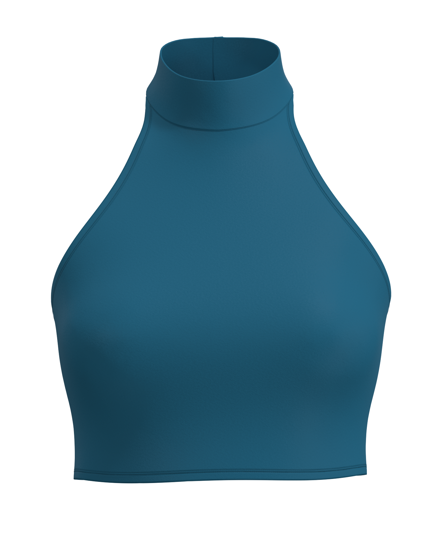 Mock Neck Halter Crop Top