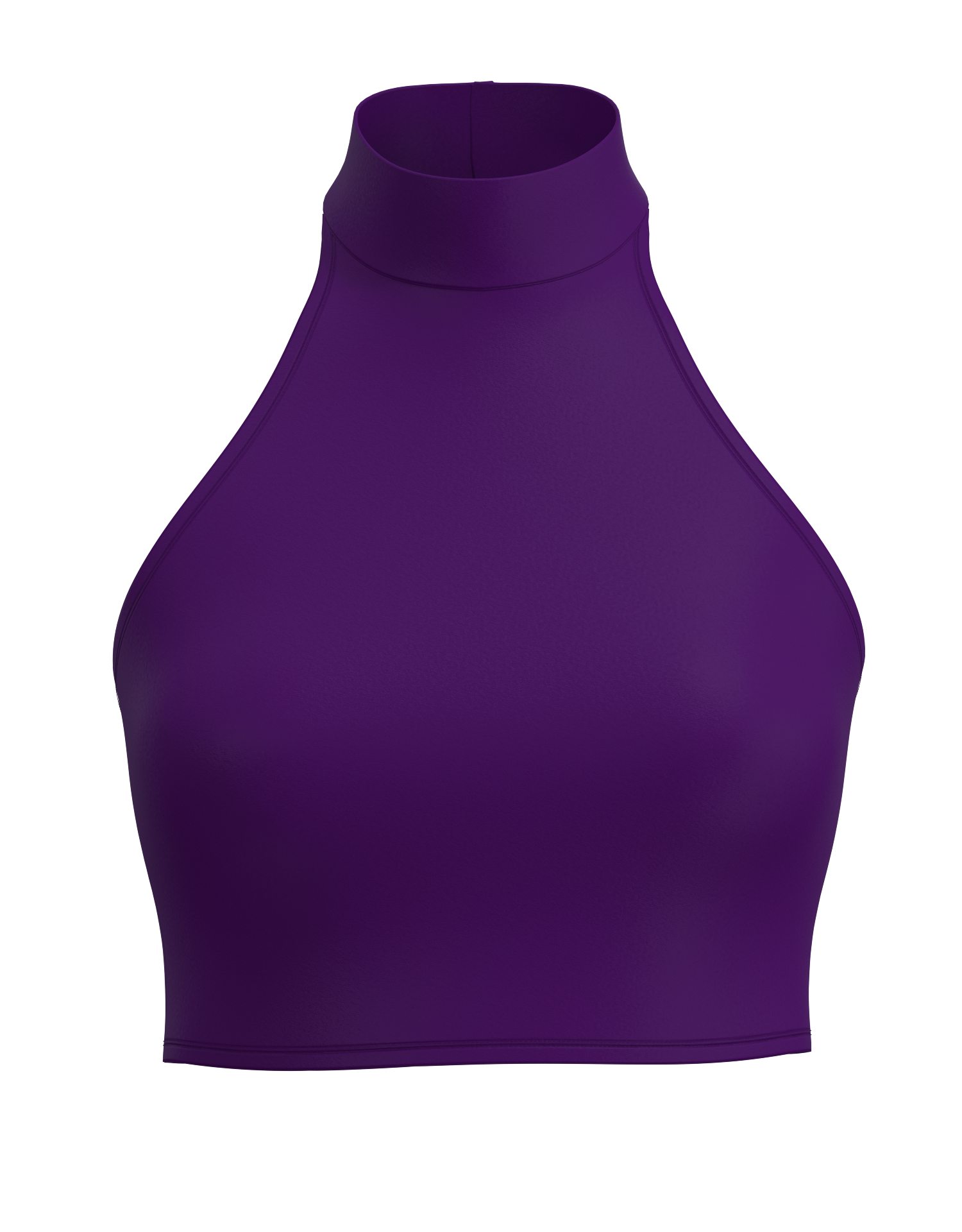 Mock Neck Halter Crop Top