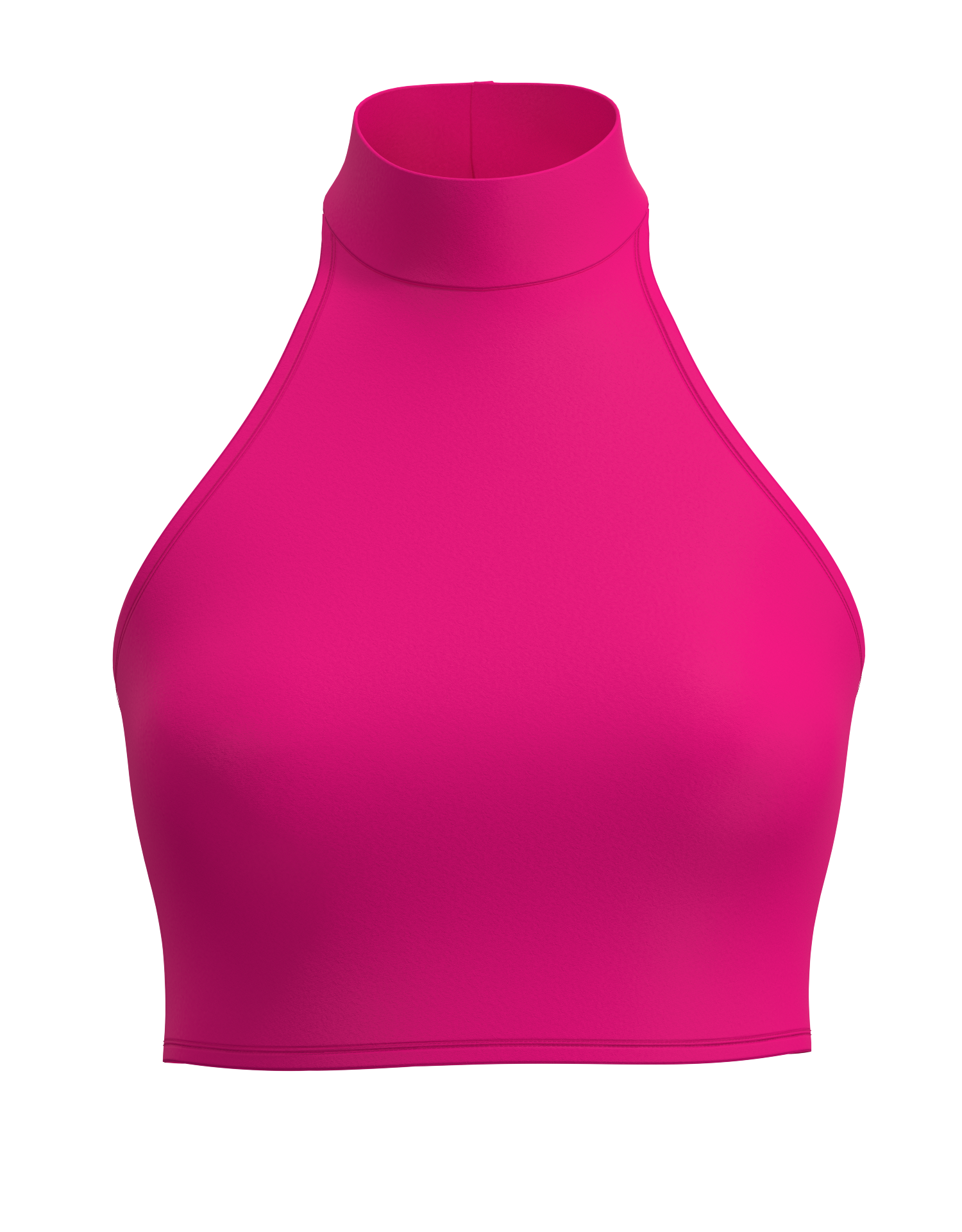 Mock Neck Halter Crop Top