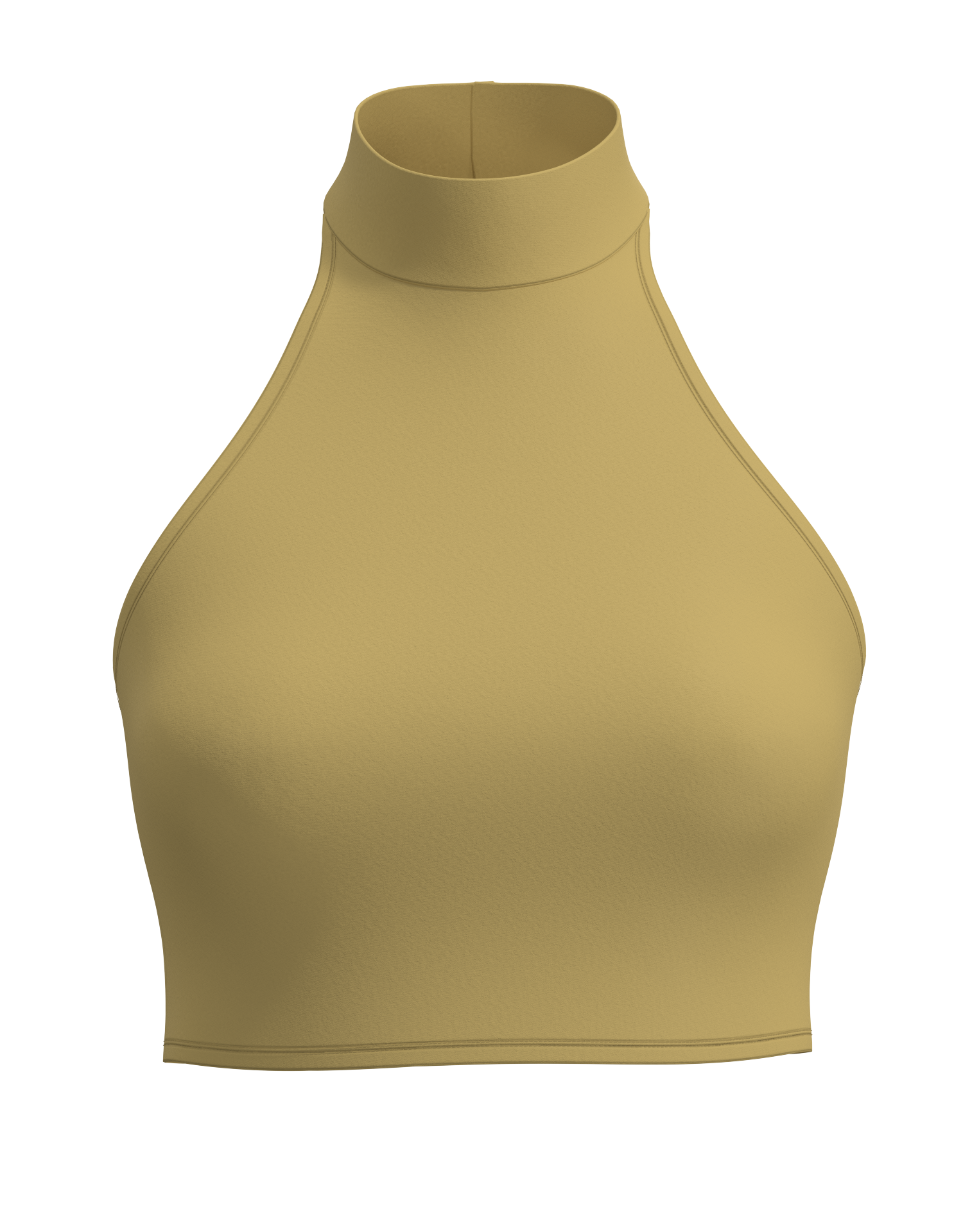 Mock Neck Halter Crop Top