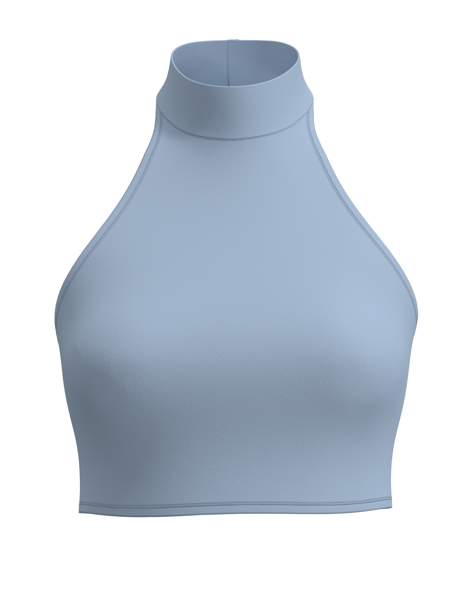 Mock Neck Halter Crop Top