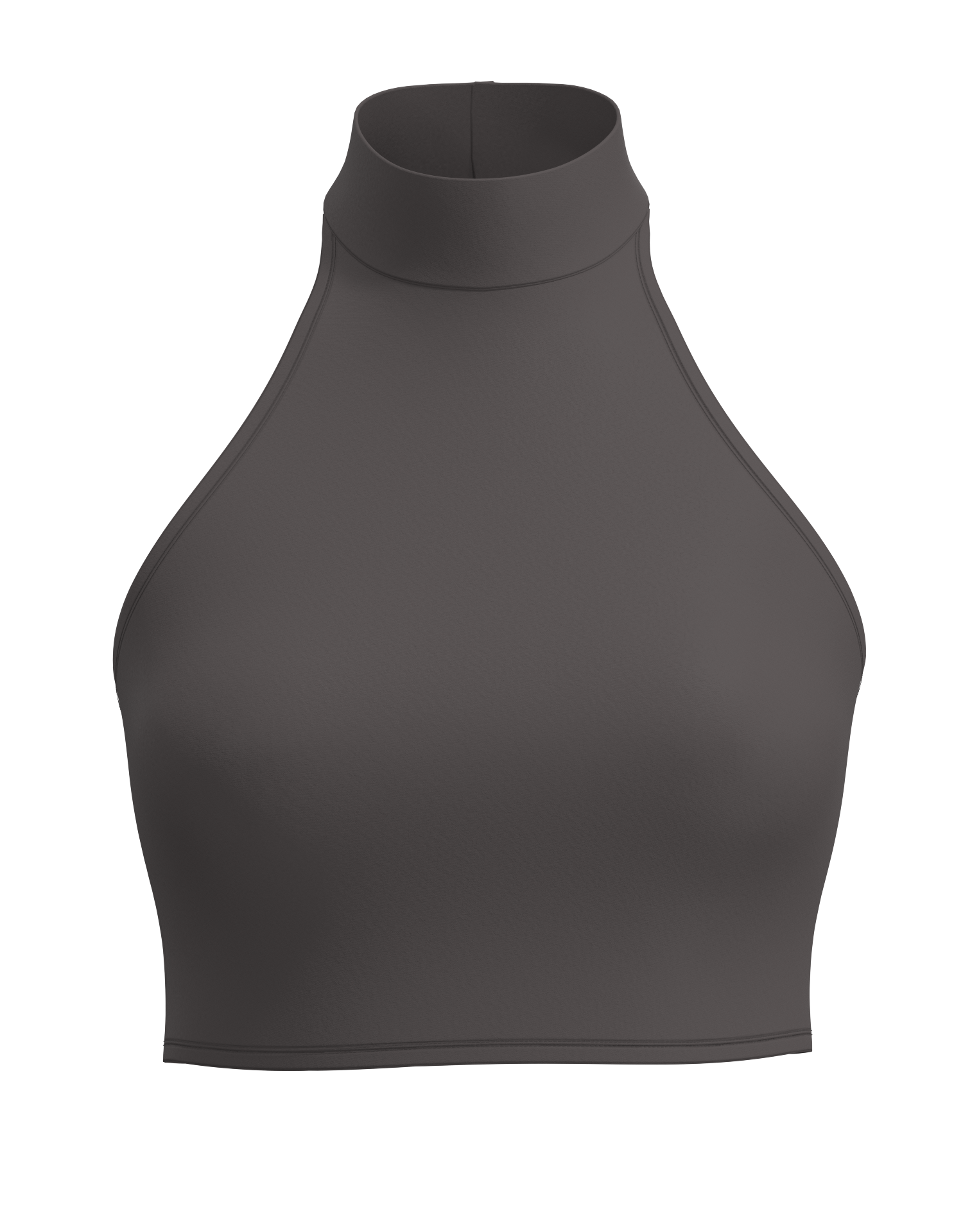 Mock Neck Halter Crop Top