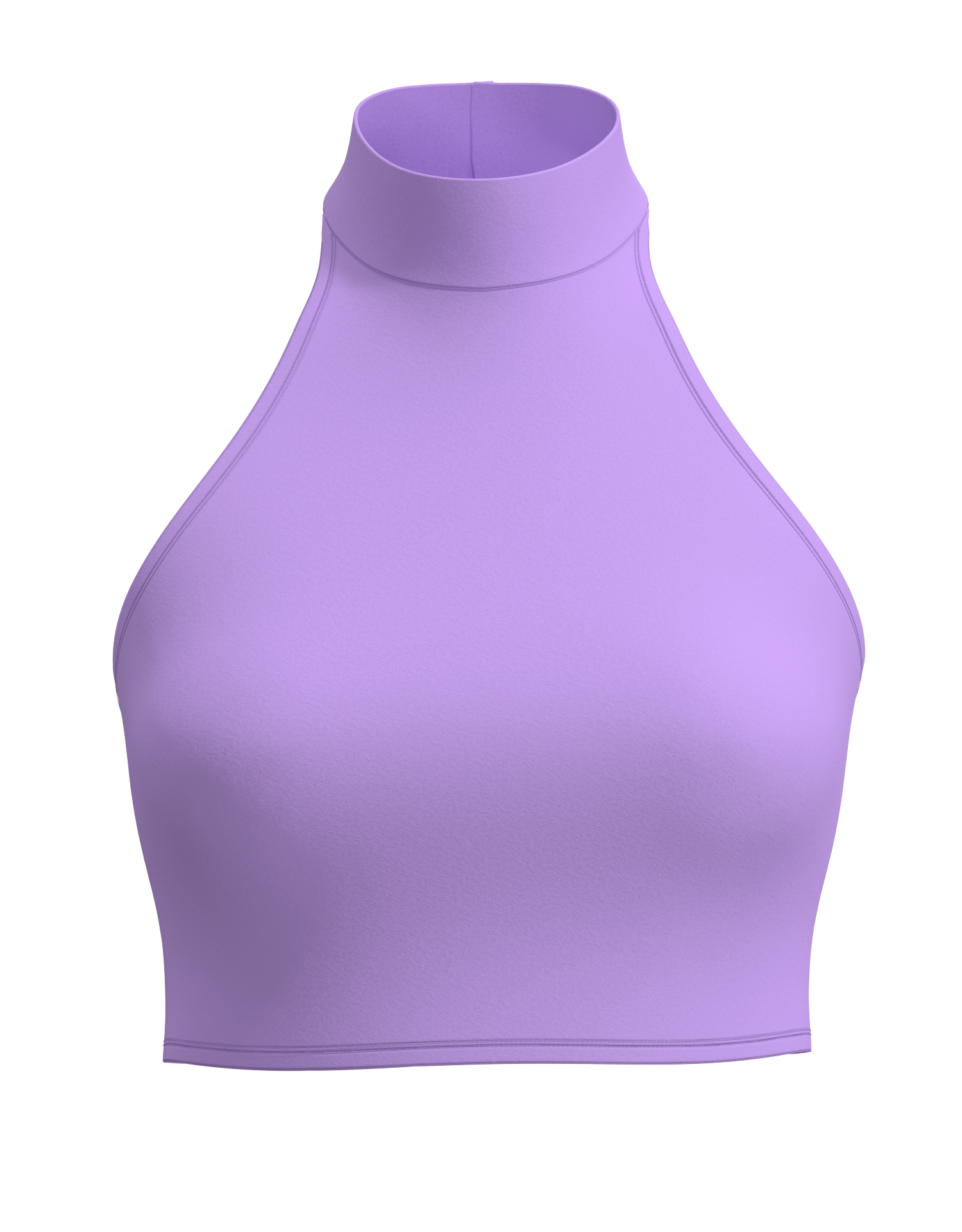 Mock Neck Halter Crop Top