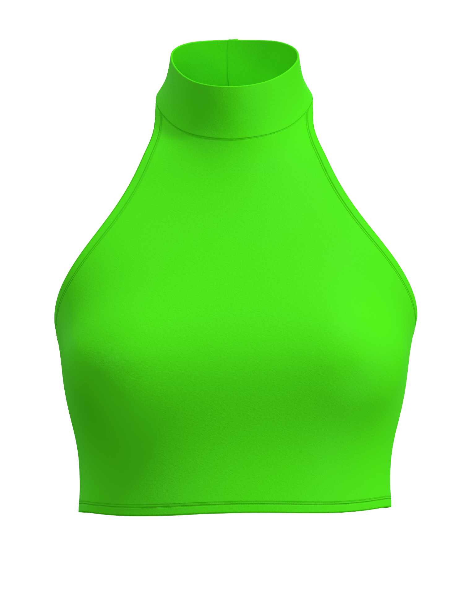 Mock Neck Halter Crop Top