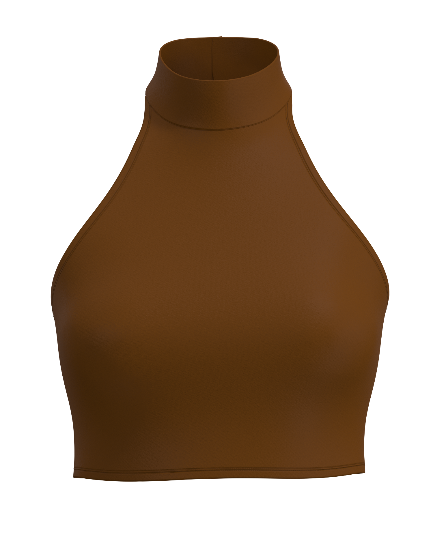 Mock Neck Halter Crop Top