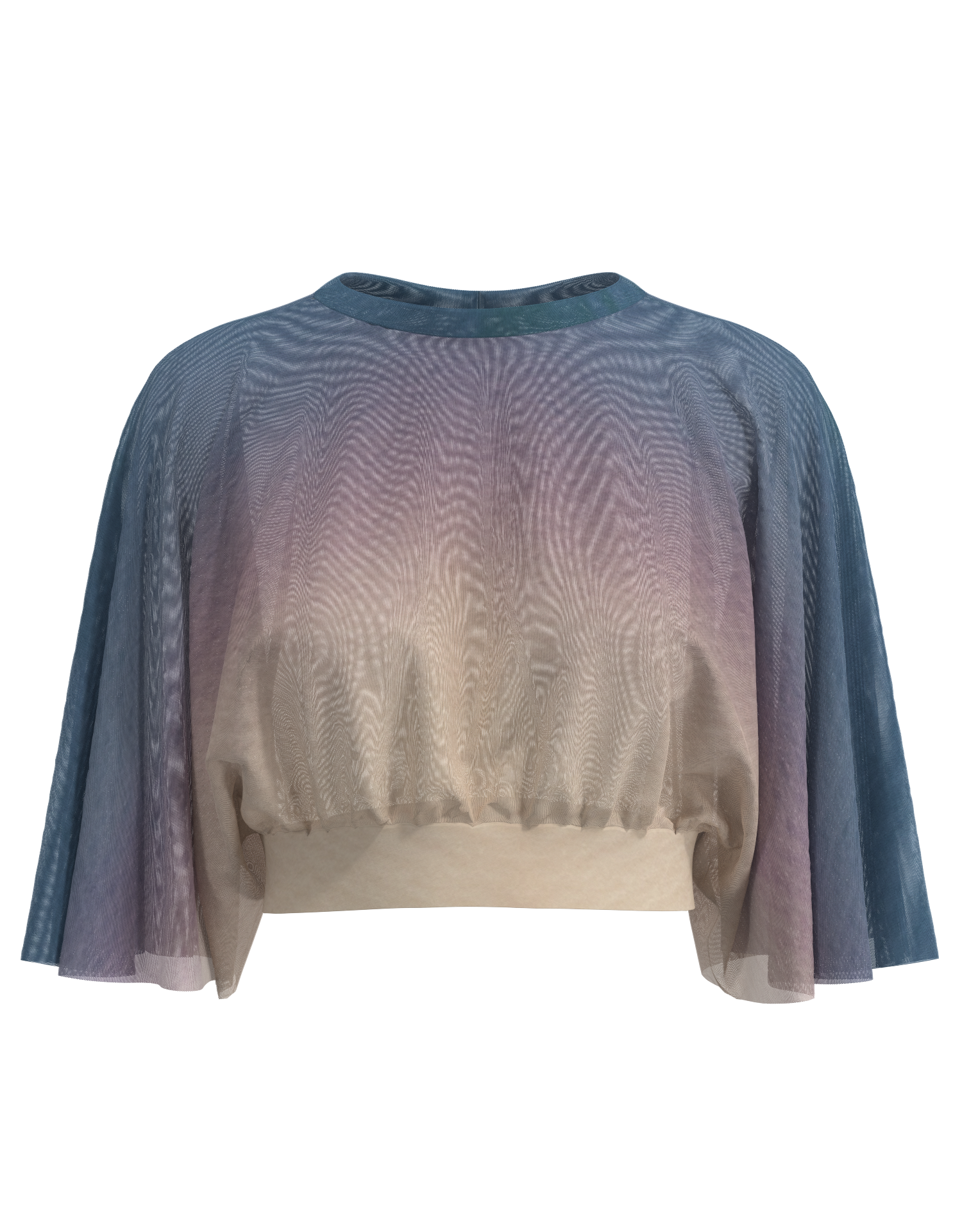 Batwing Mesh Crop Top