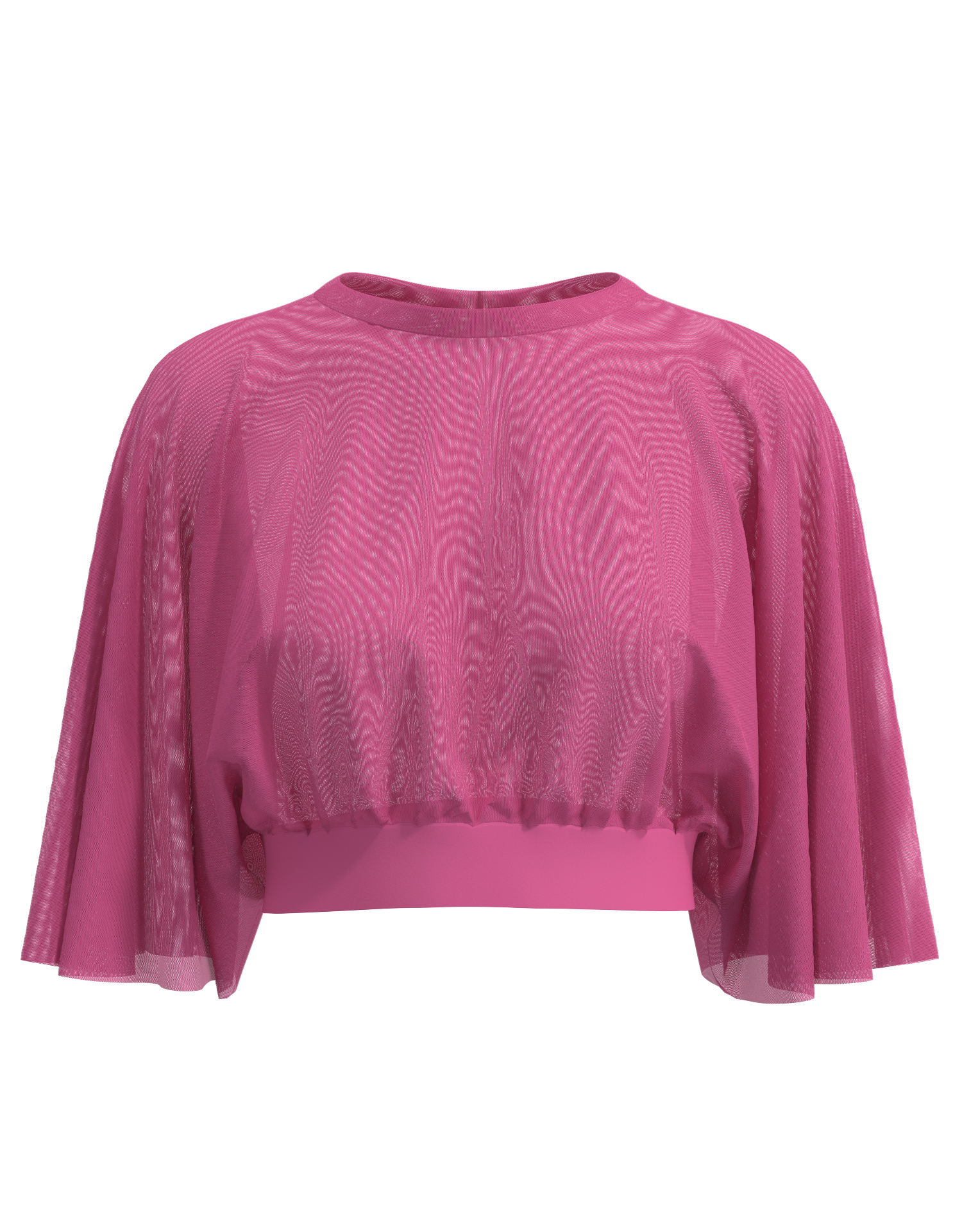 Batwing Mesh Crop Top