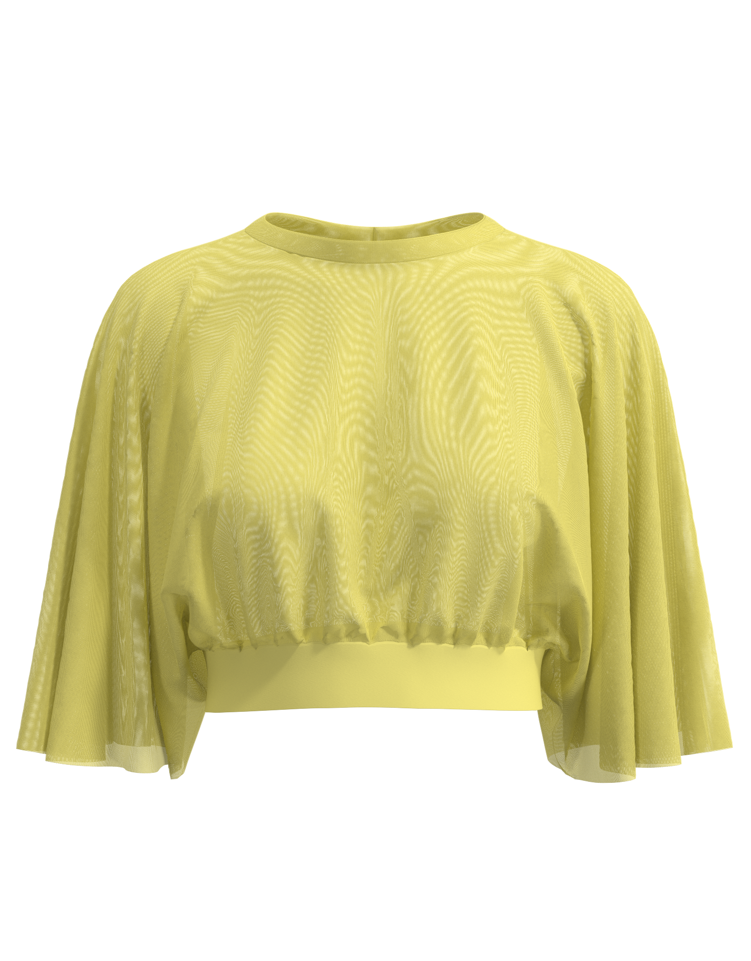 Batwing Mesh Crop Top