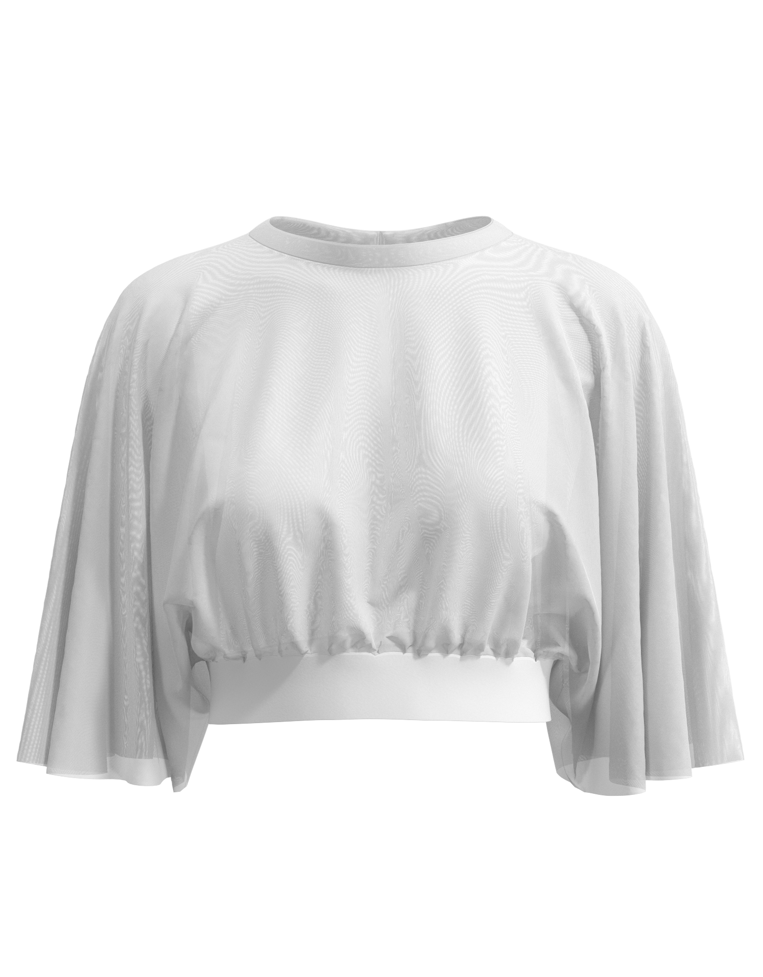 Batwing Mesh Crop Top