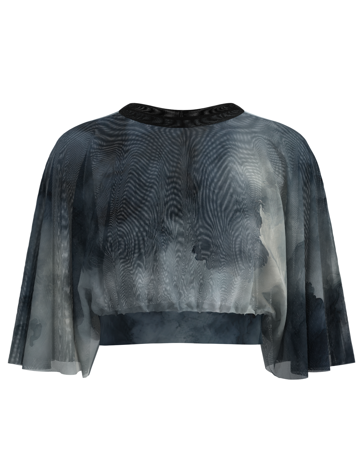 Batwing Mesh Crop Top