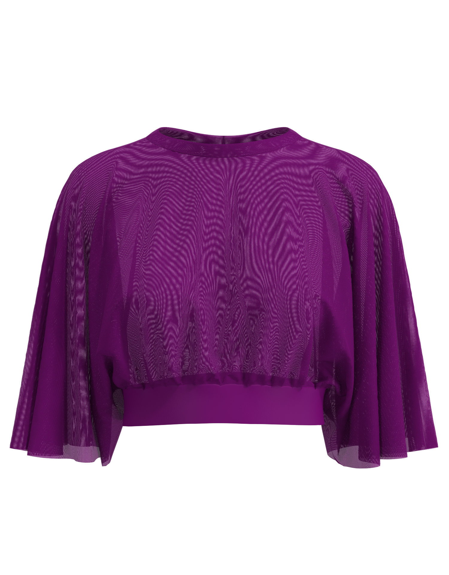 Batwing Mesh Crop Top