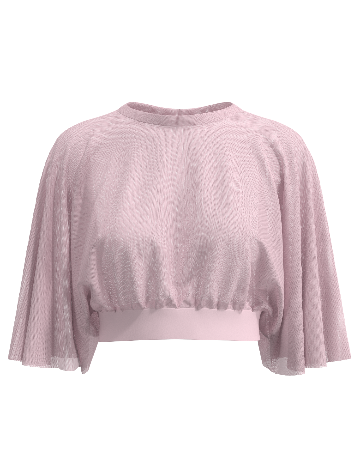 Batwing Mesh Crop Top