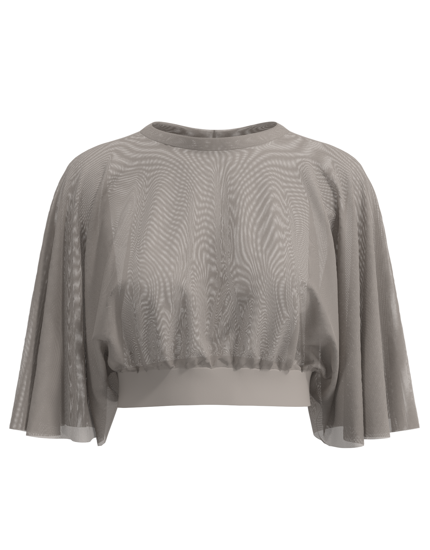 Batwing Mesh Crop Top