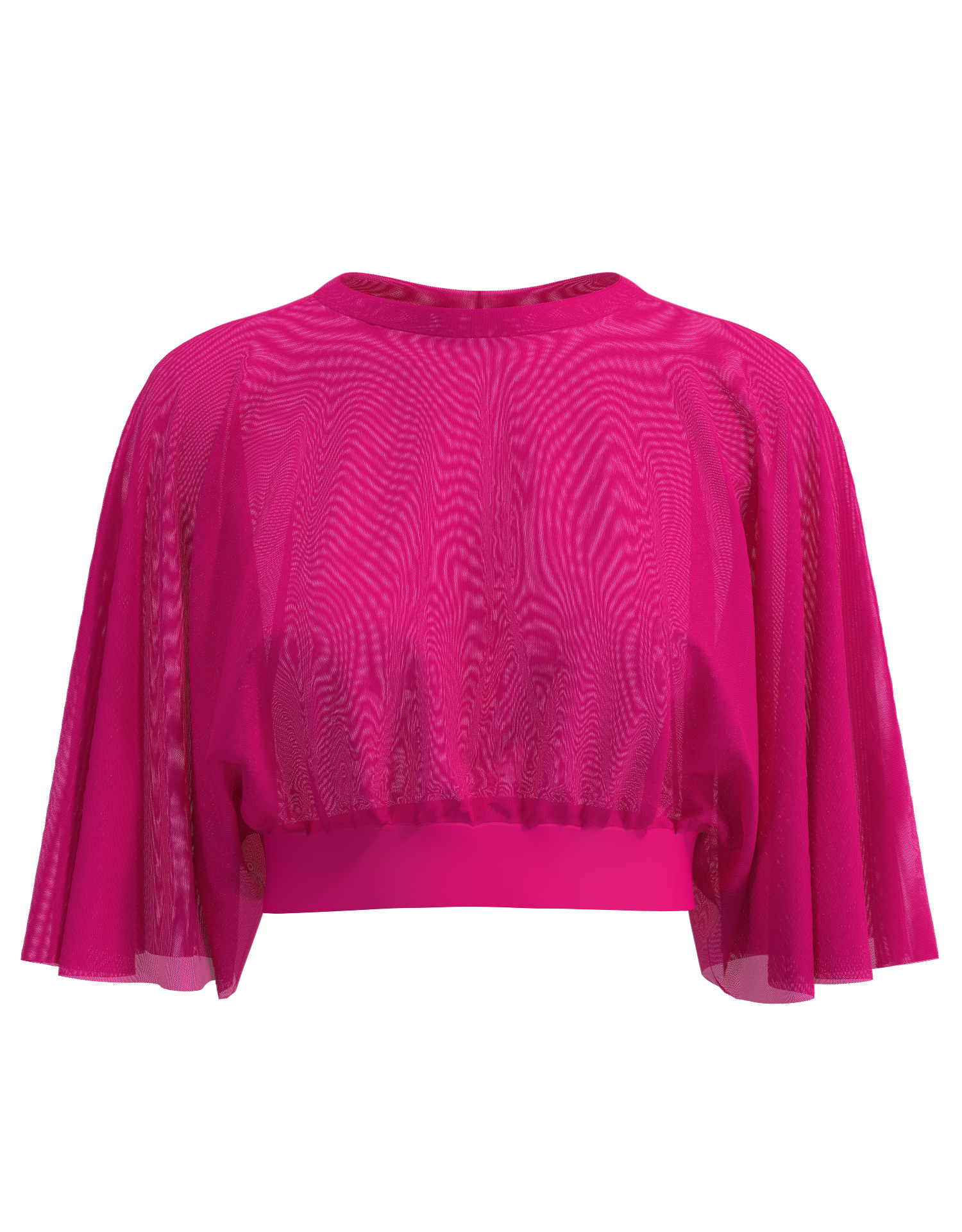 Batwing Mesh Crop Top