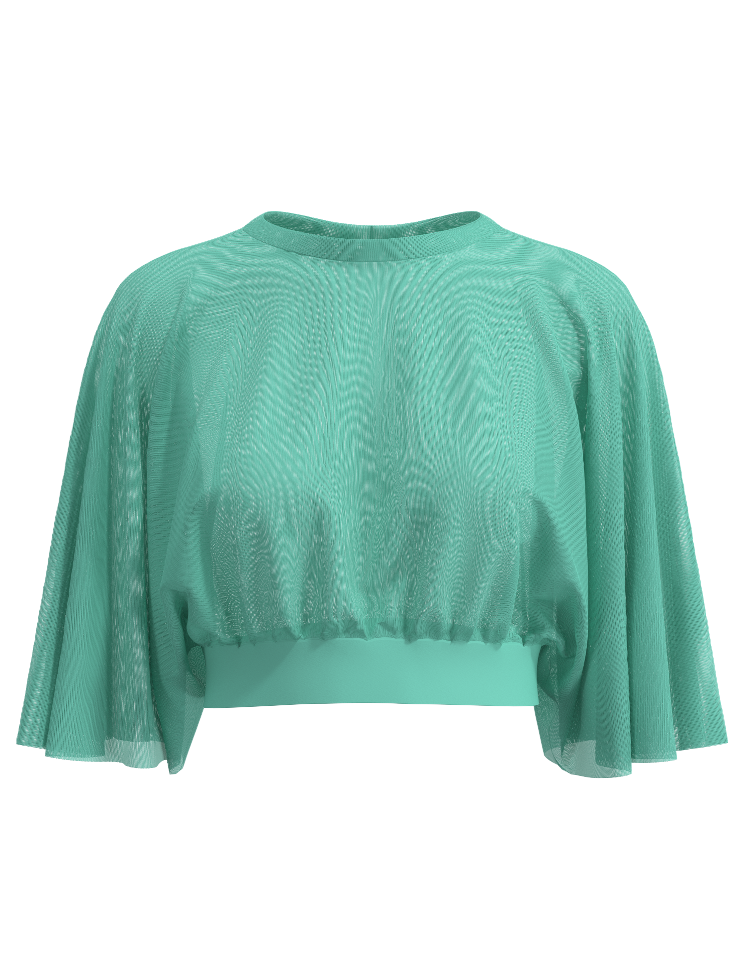 Batwing Mesh Crop Top