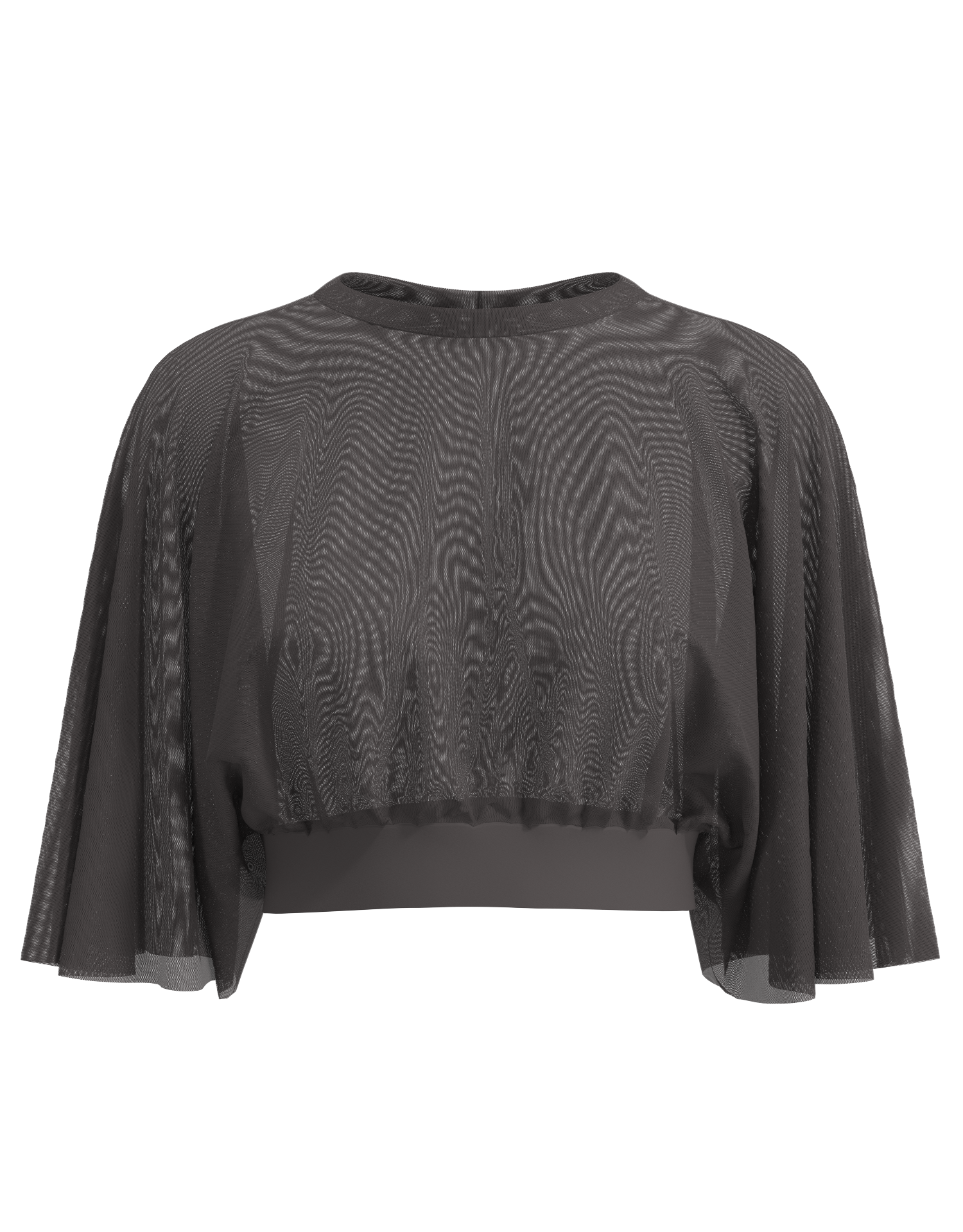 Batwing Mesh Crop Top