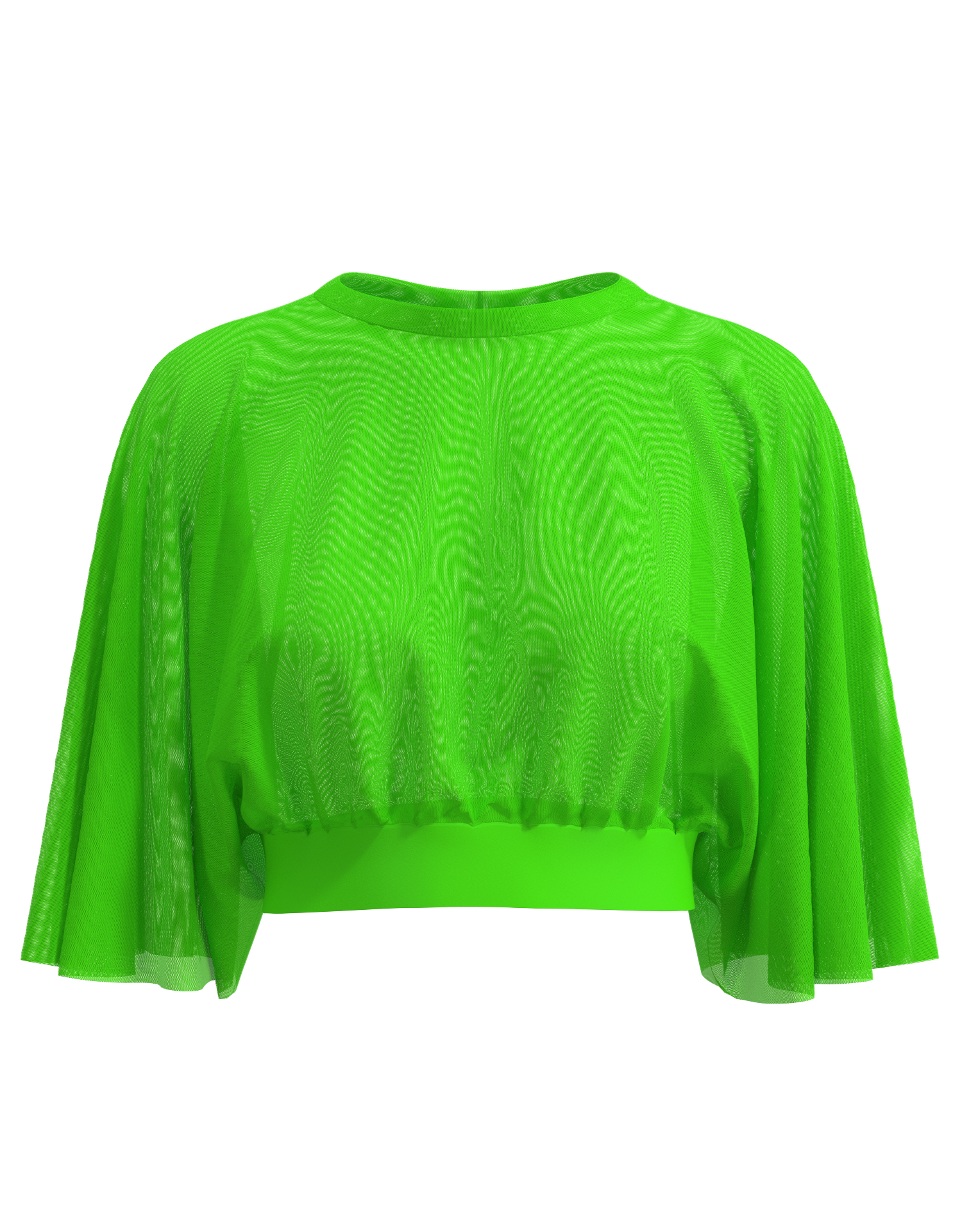 Batwing Mesh Crop Top