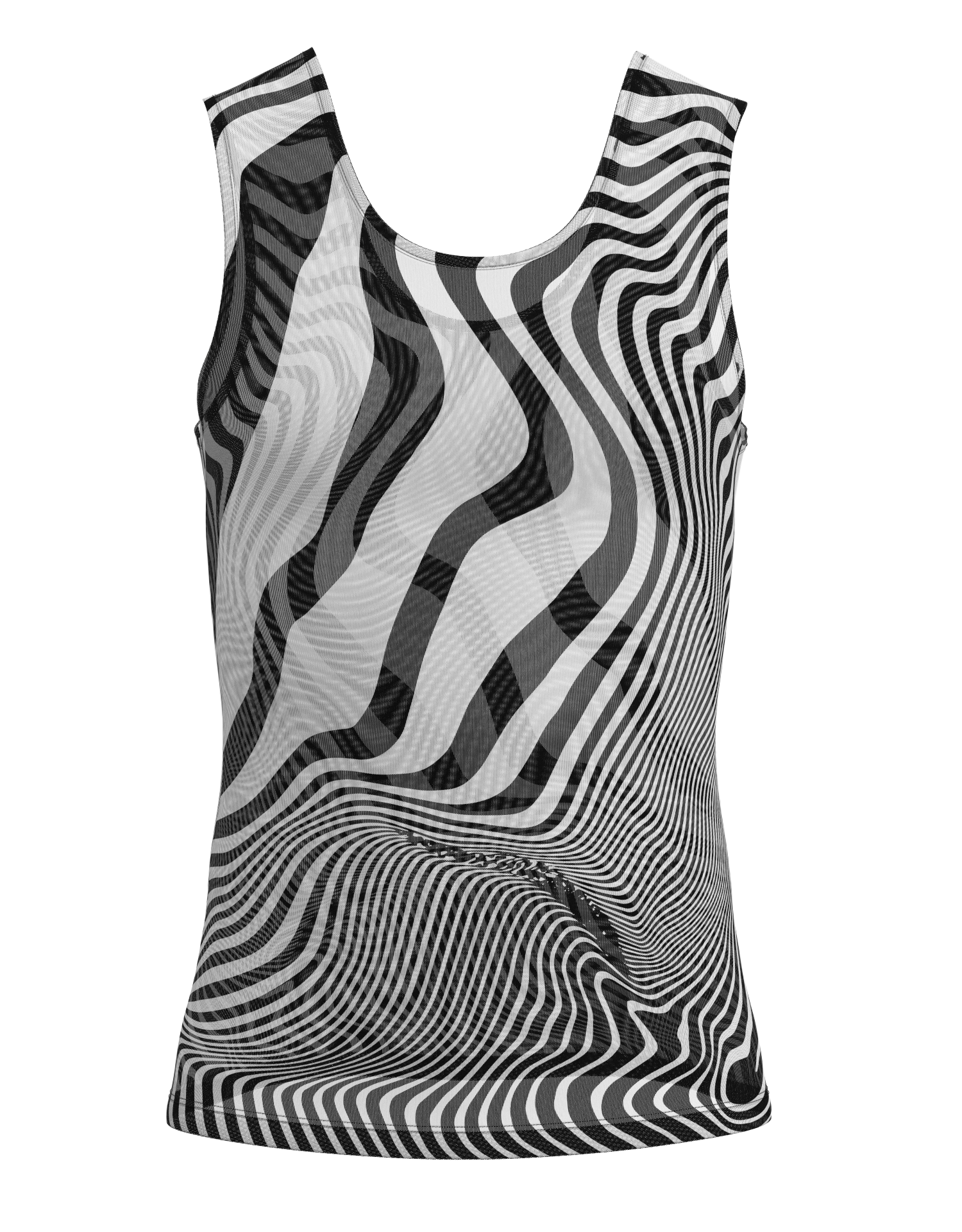 Male Fitted Mesh Tank Top