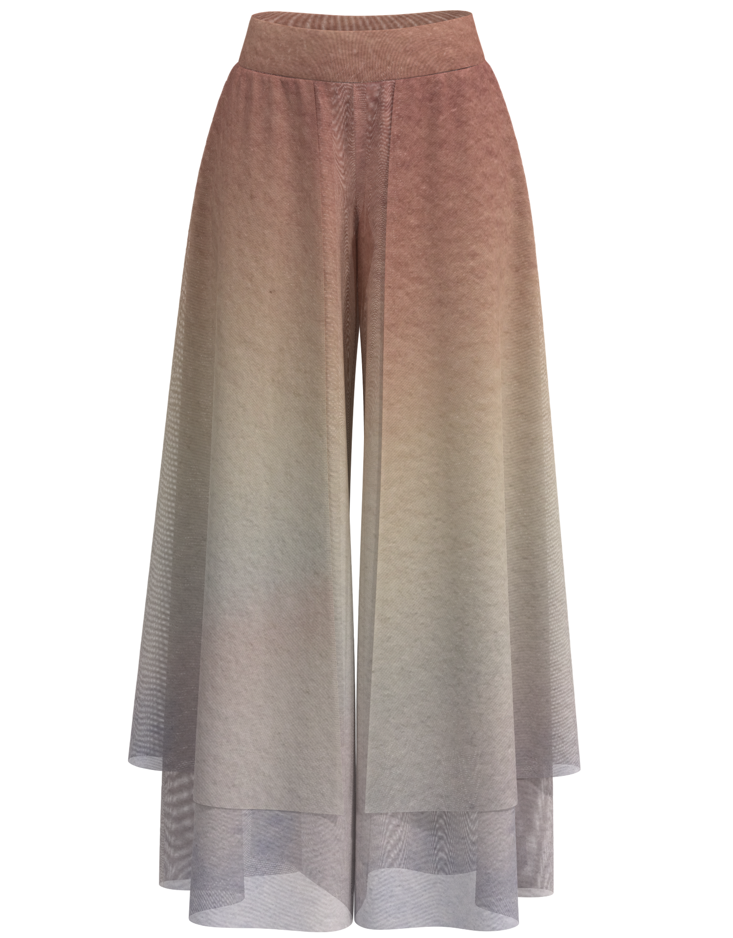 Double Layer Mesh Palazzo Pants